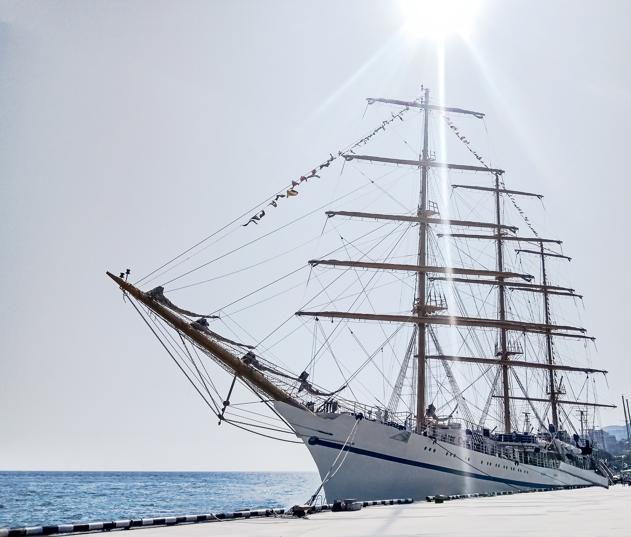 three-mast ship or frigate