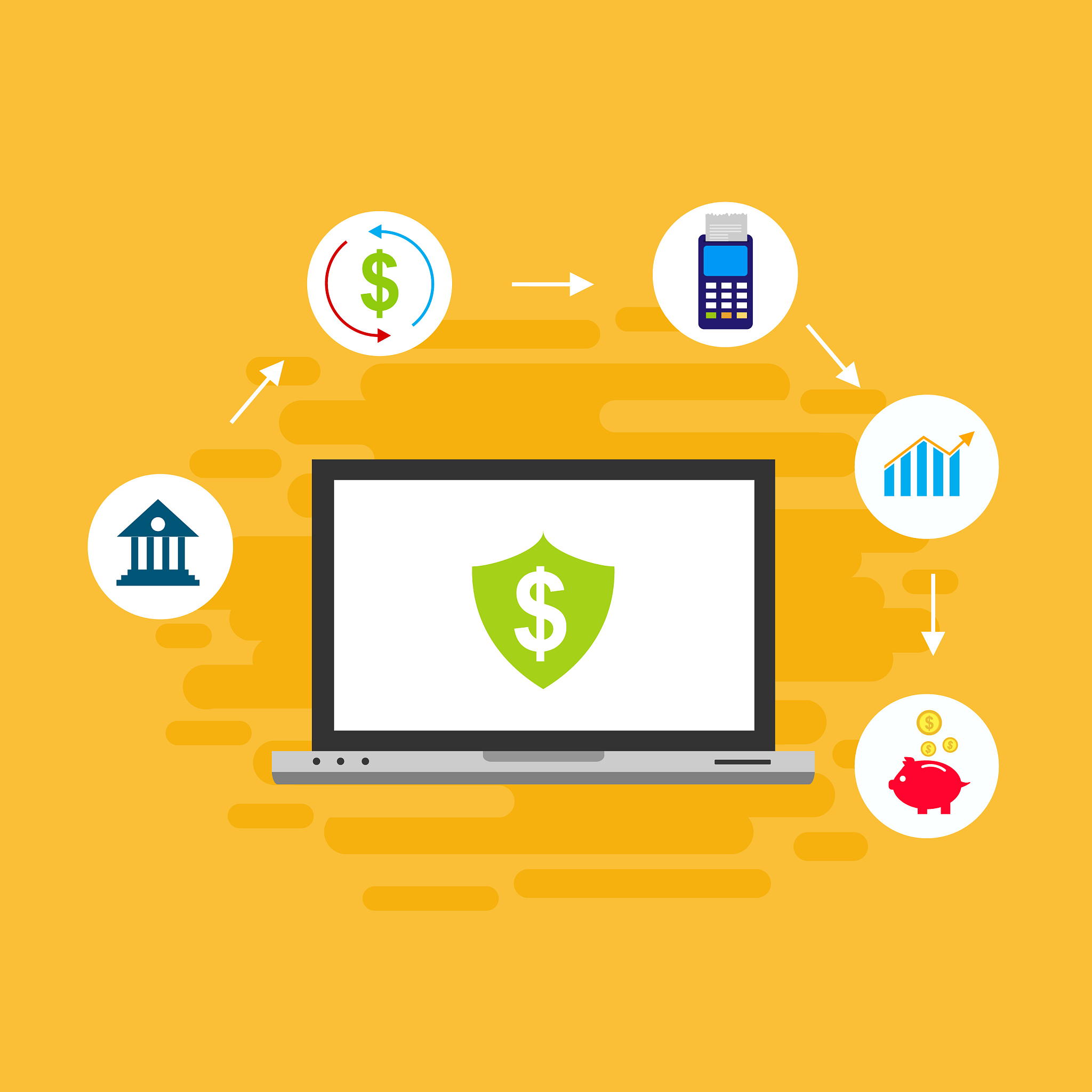concept online and mobile payments for web page