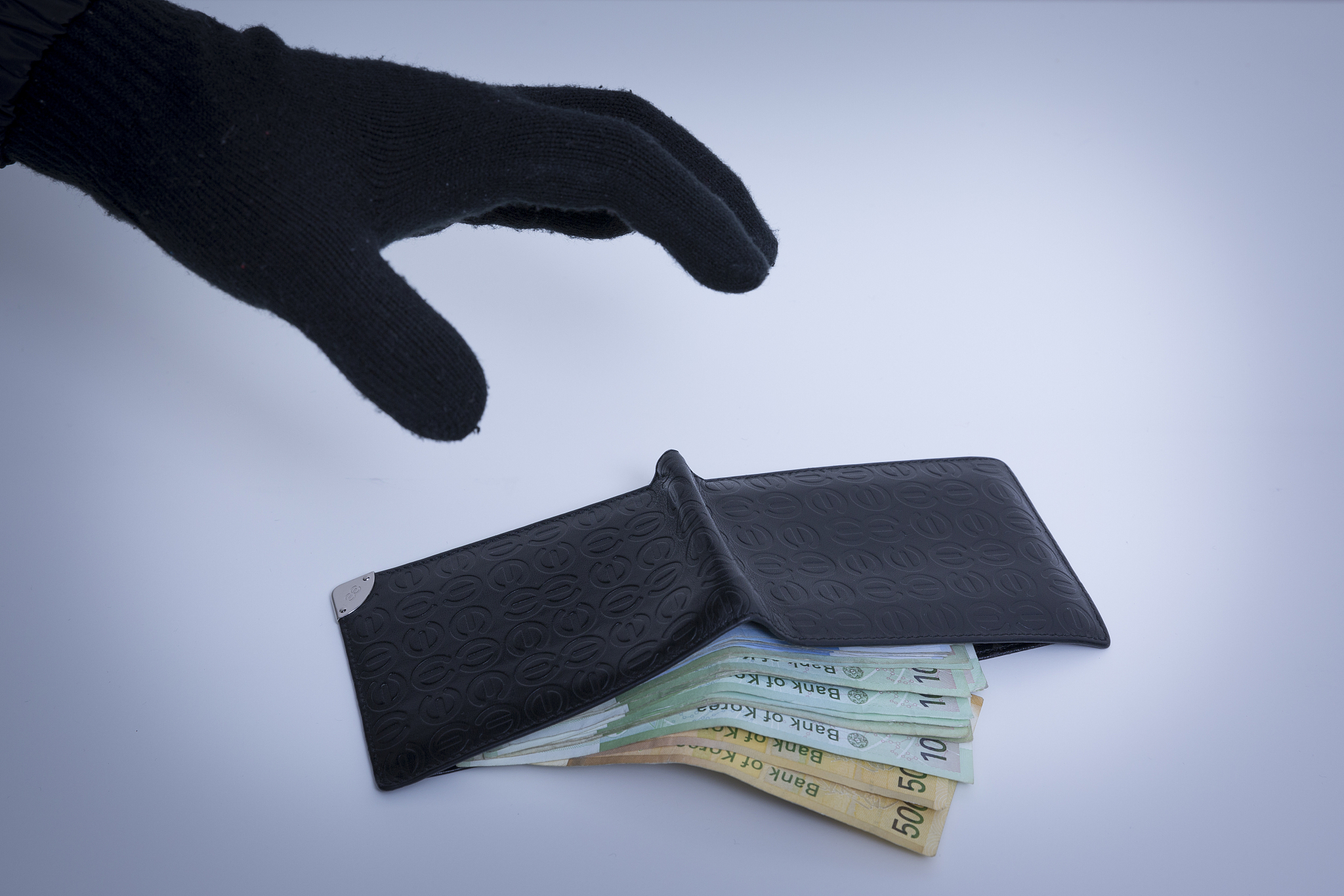 criminal concept photo, male thief in black mask 056
