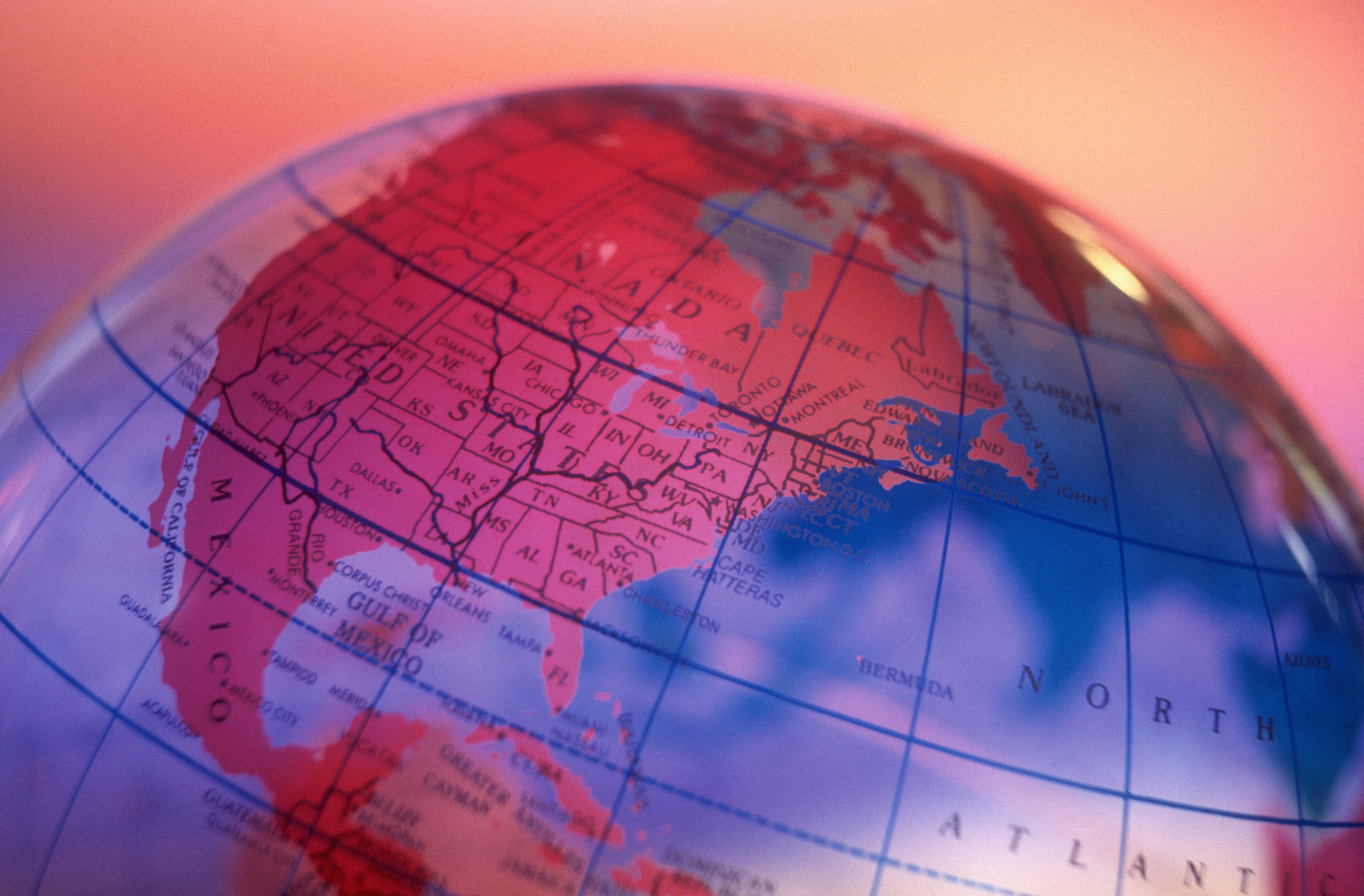 globe of north america