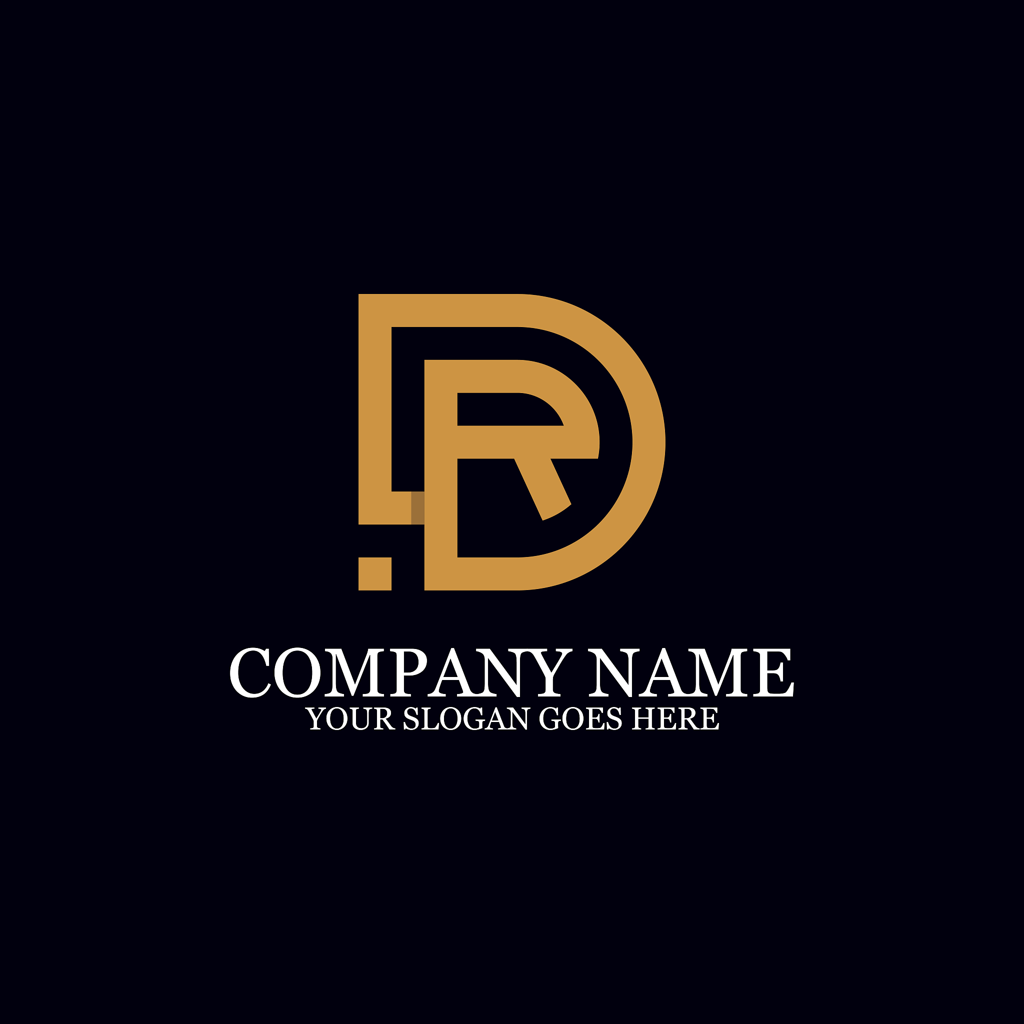 letter dr monogram logo inspiration, initial logo design