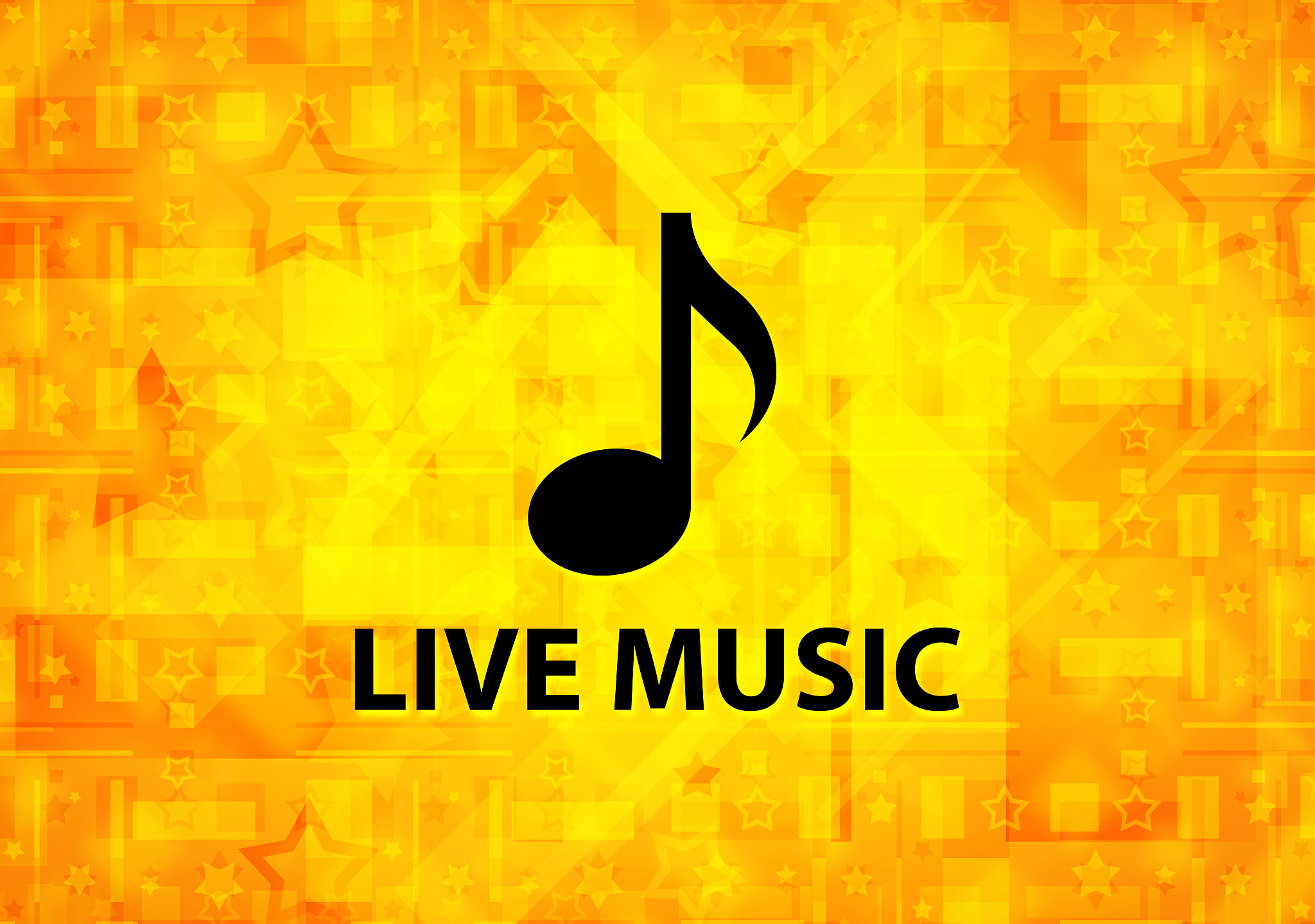 live music yellow background