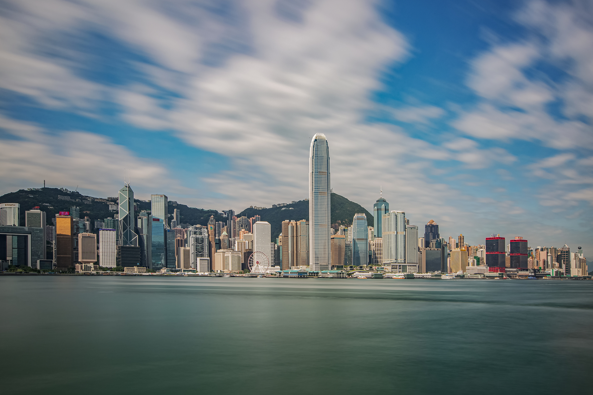 中国香港维多利亚港风光