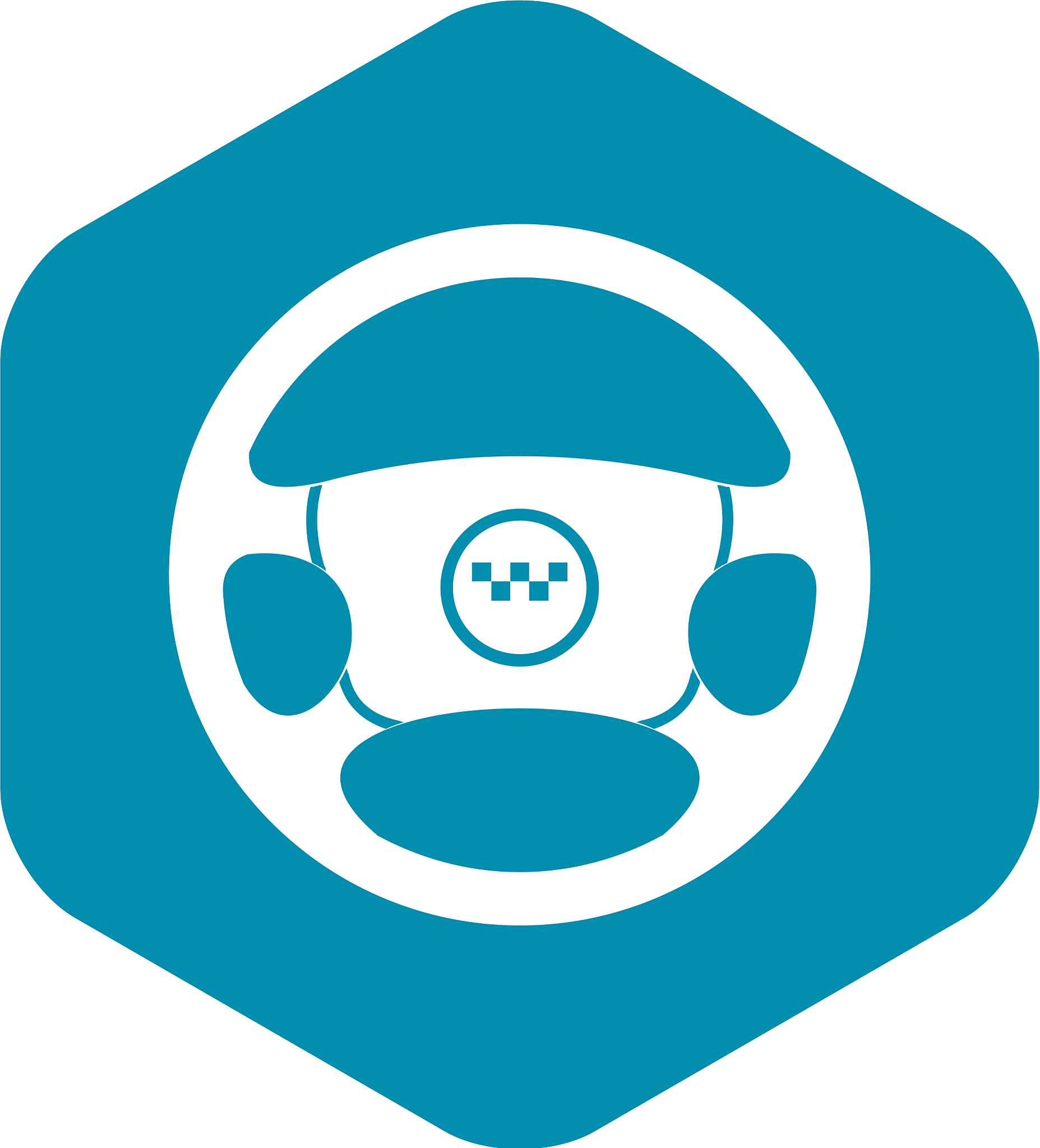 steering wheel of taxi icon simple style