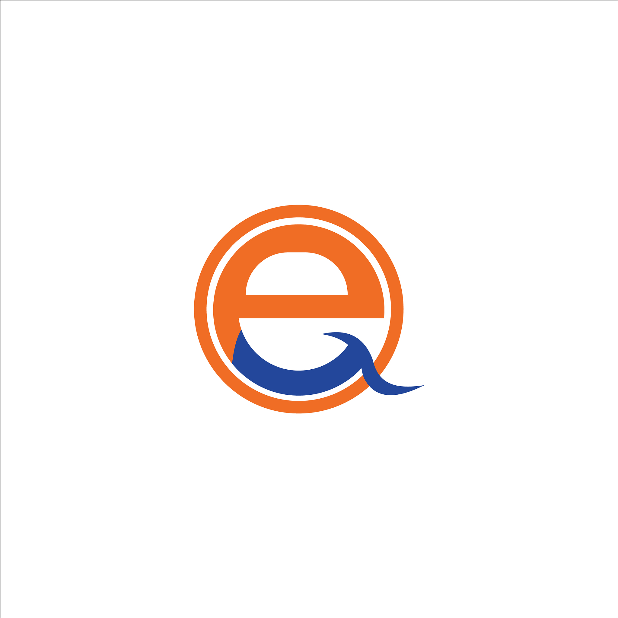 initial letter eq or qe logo design template