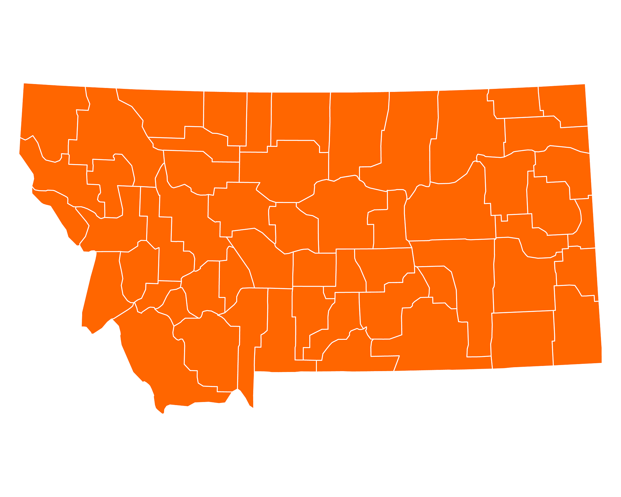 map of montana