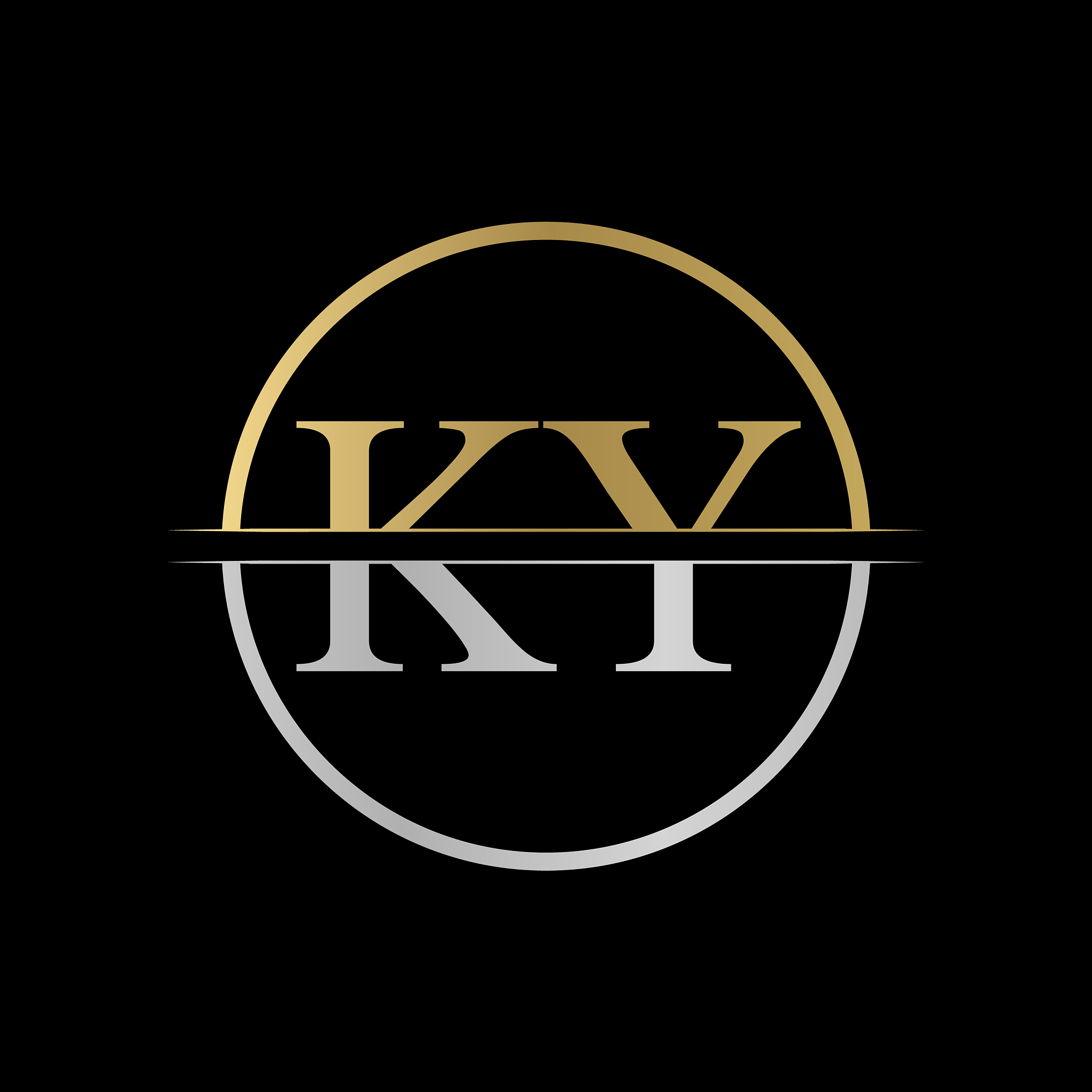 initial ky letter logo design abstract letter ky