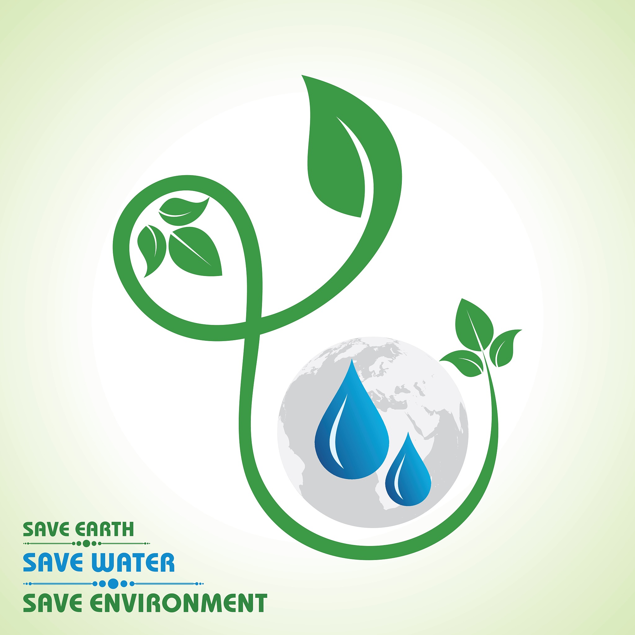 save earth,water and environment concept