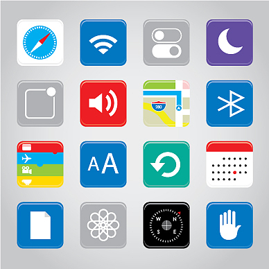 touchscreen smart phone mobile app icon