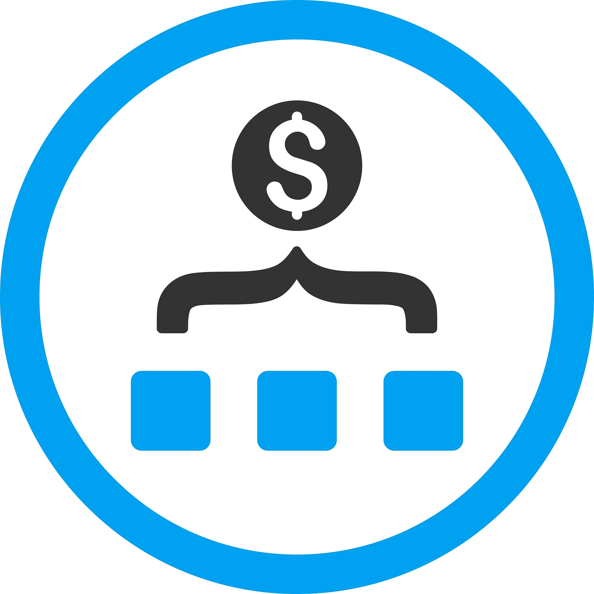 money aggregator rounded icon