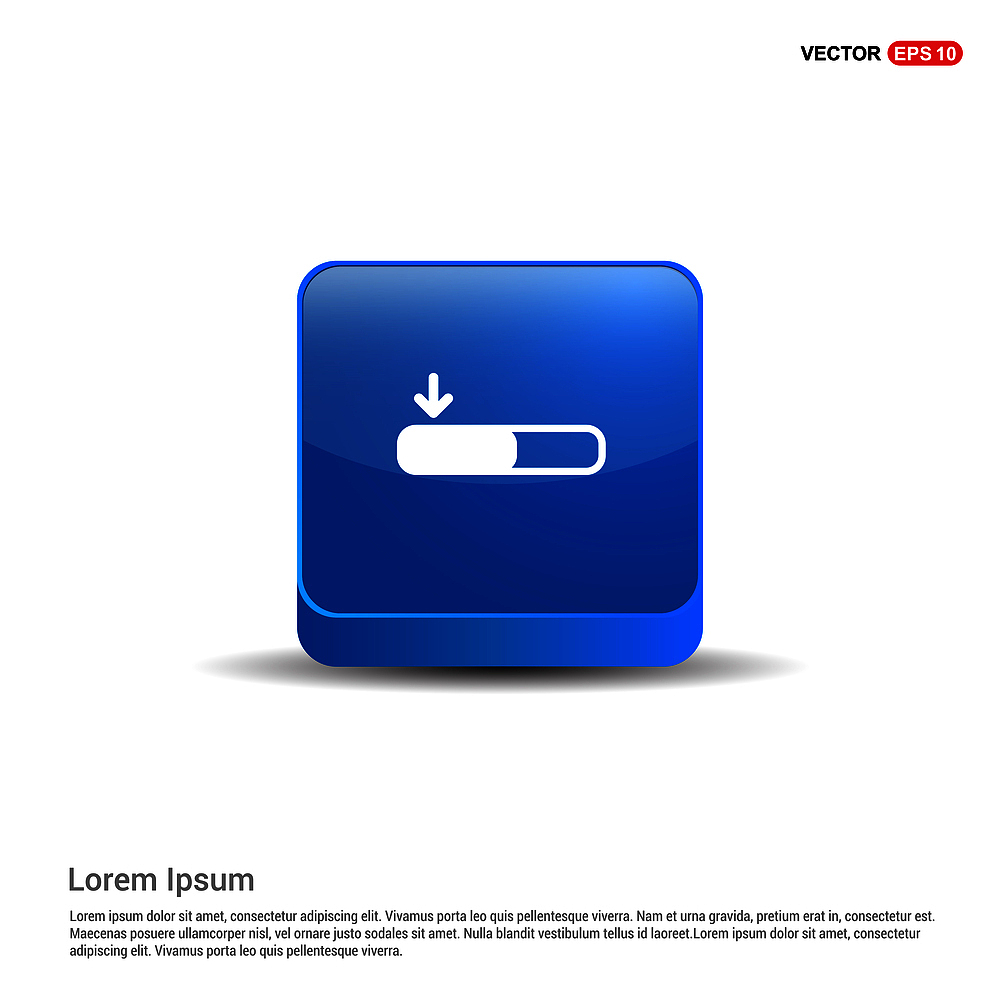download icon - 3d blue button.