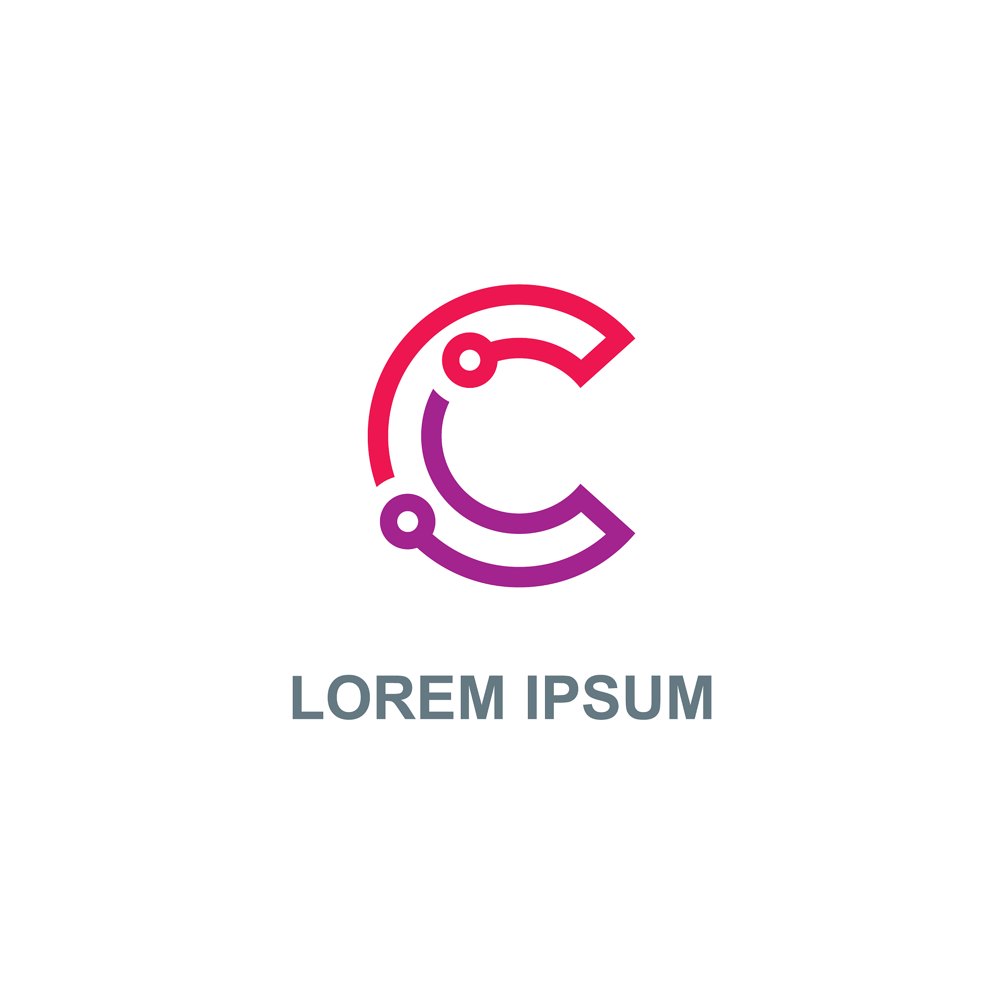letter c technology company logo