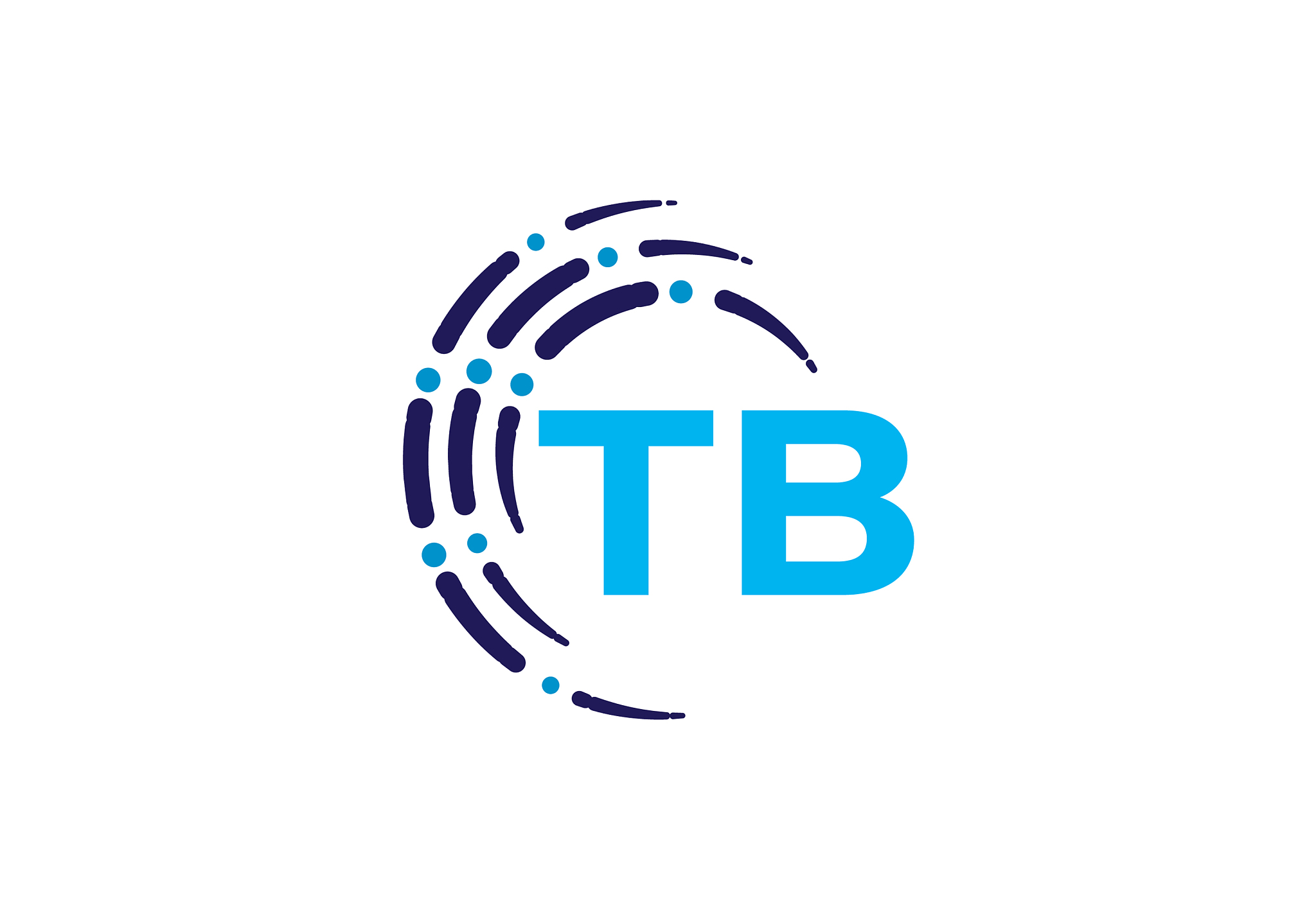 initial monogram letter t b logo design template