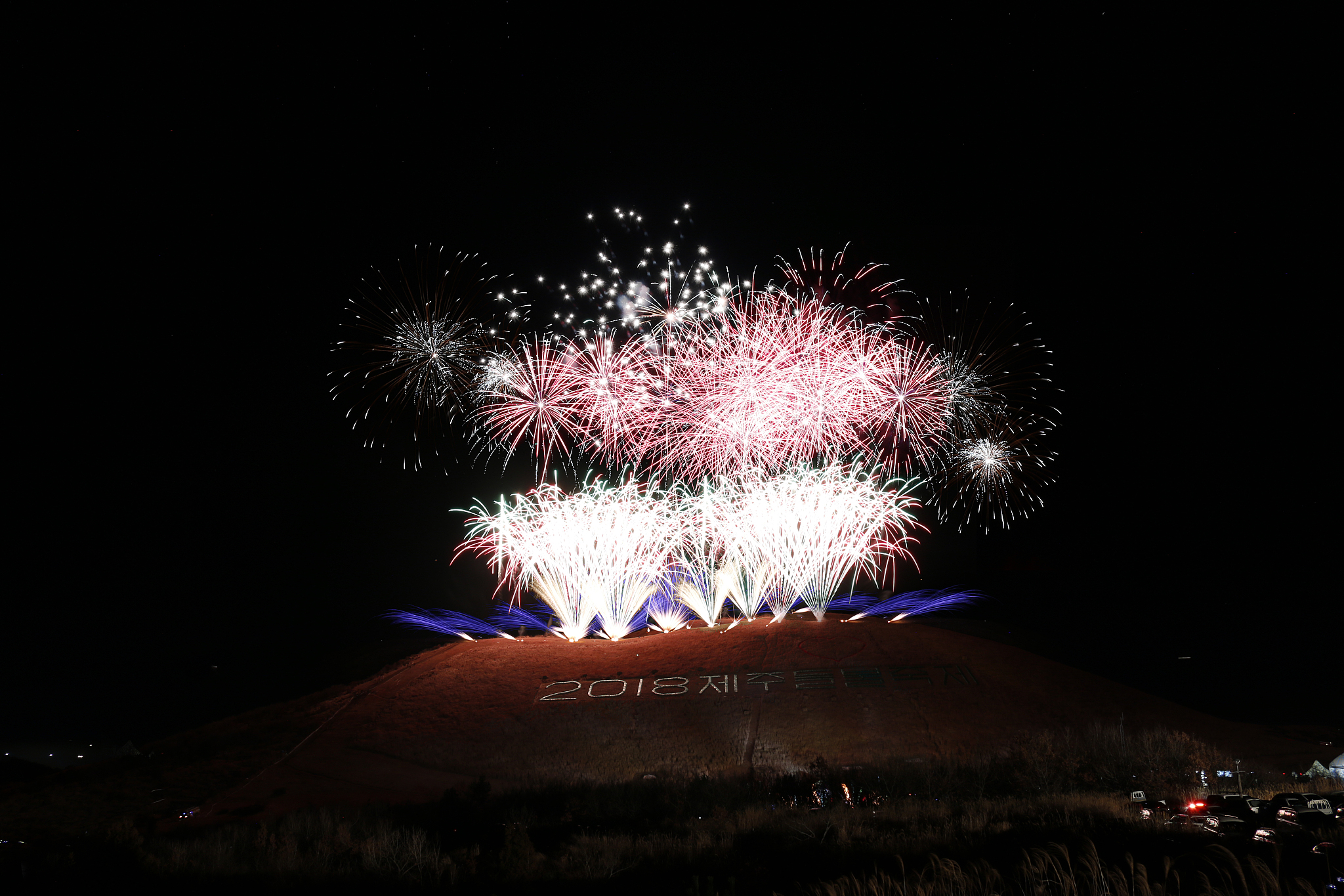 jeju bird star rise fire festival, fireworks, rise and burn