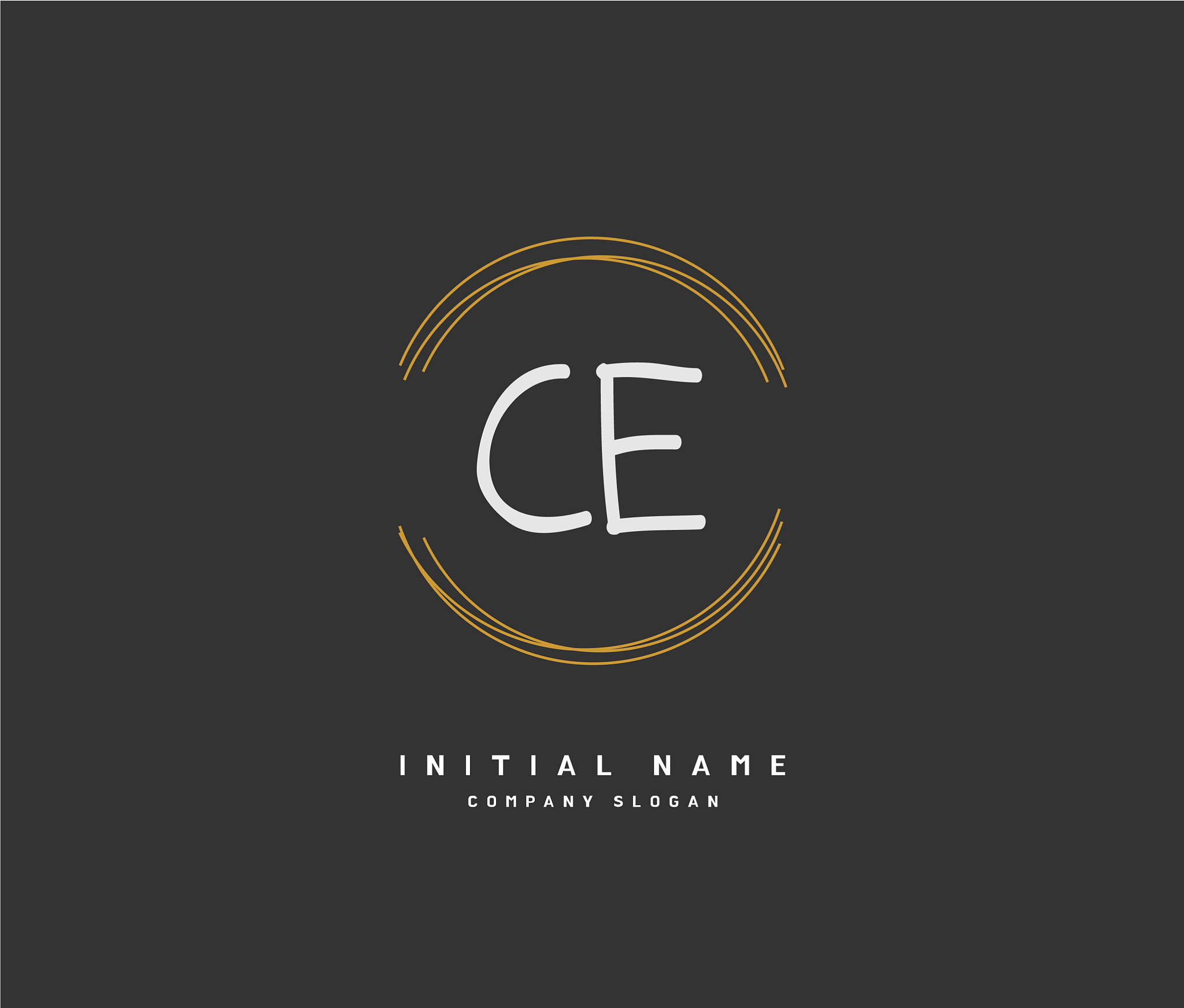 c e ce beauty initial logo handwriting logo of