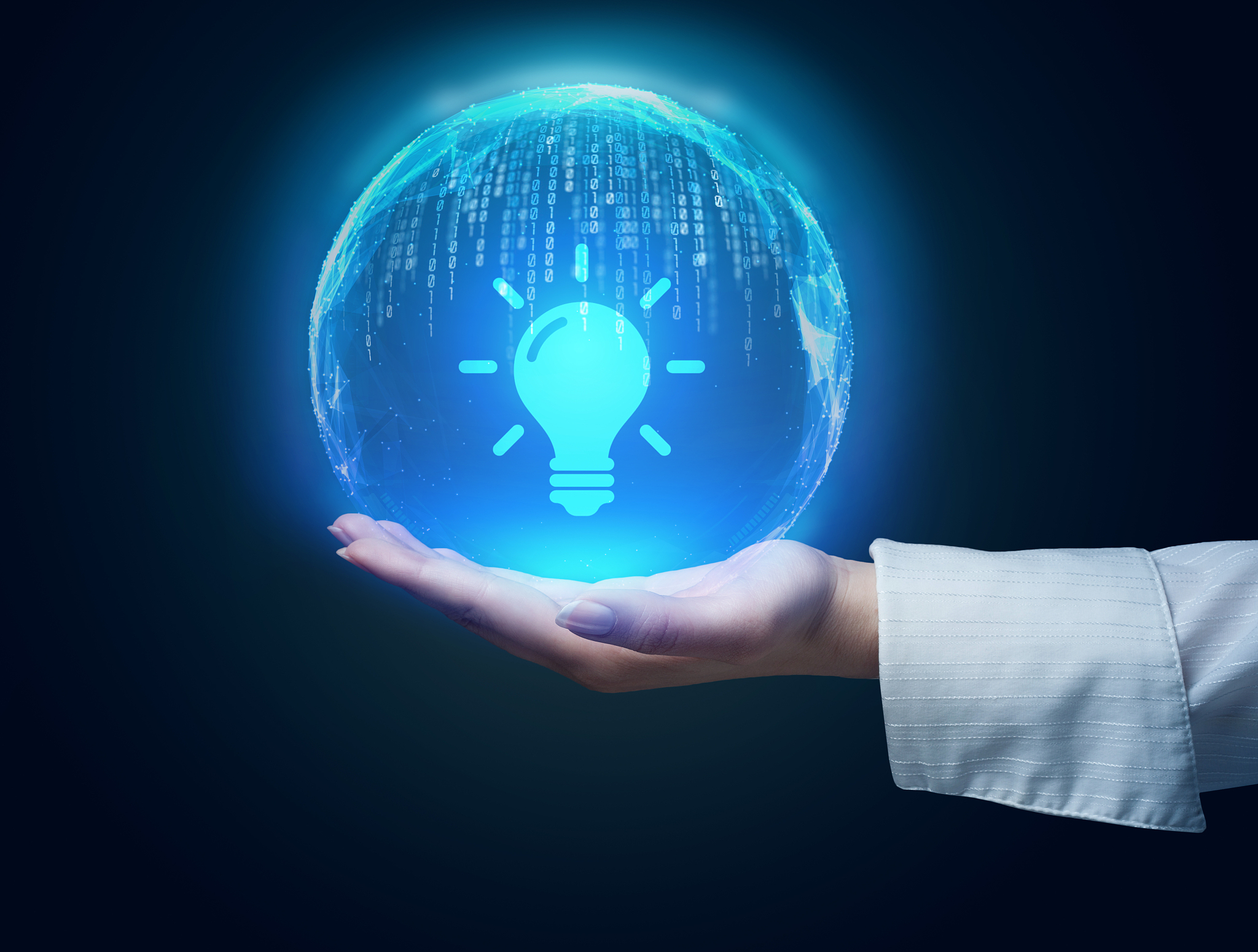 business, technology, internet and networking concept. light bul