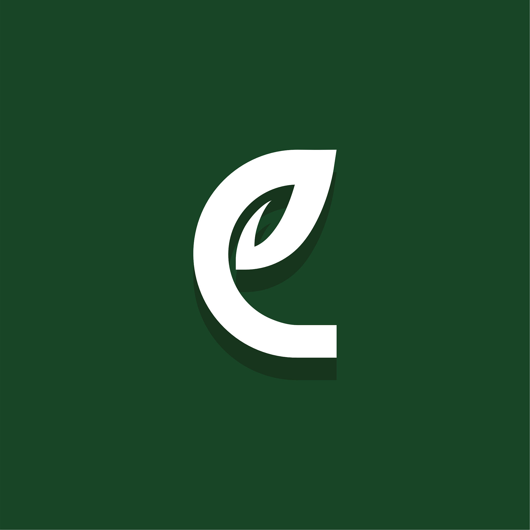 vector leaf letter design c