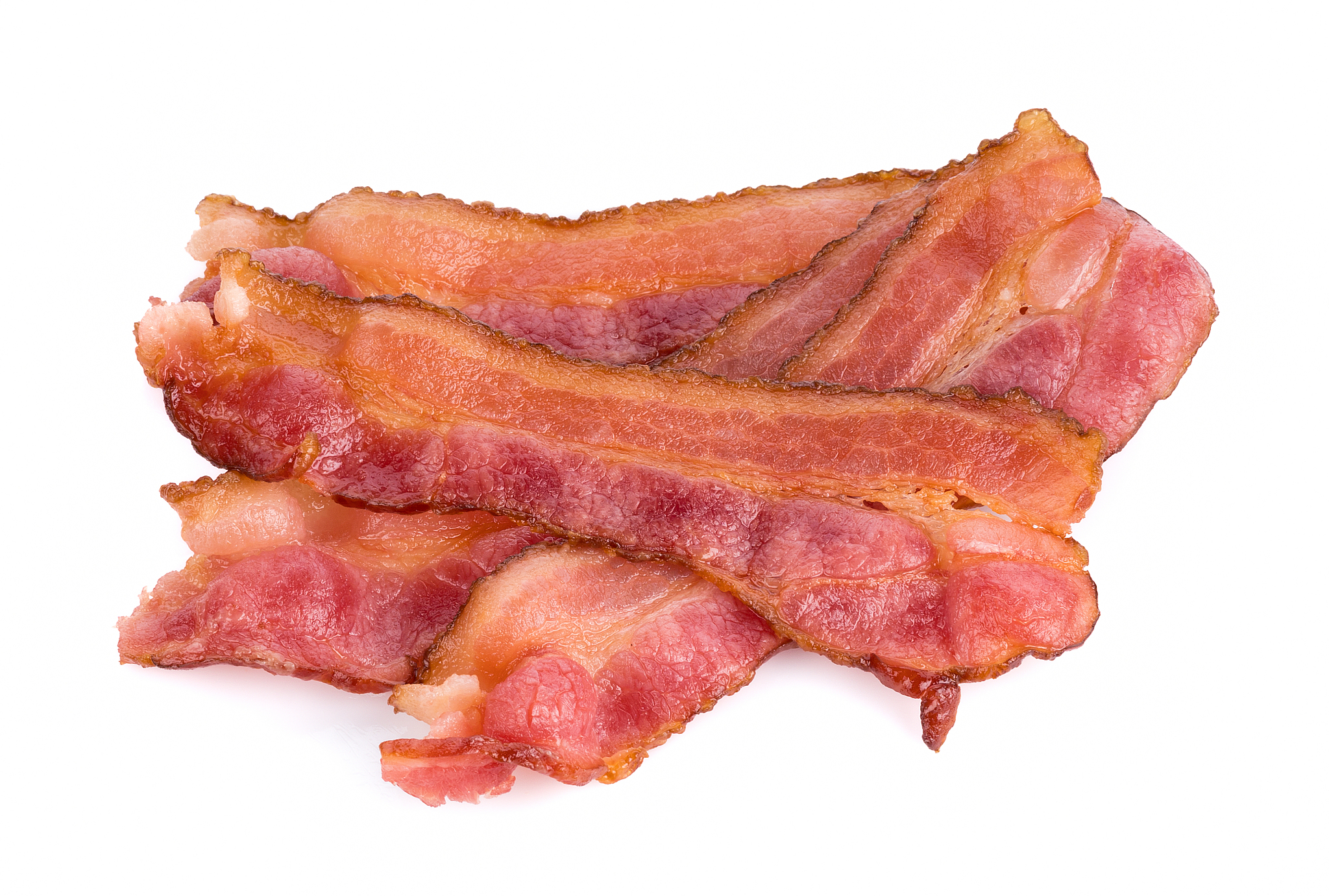 bacon isolated on white background