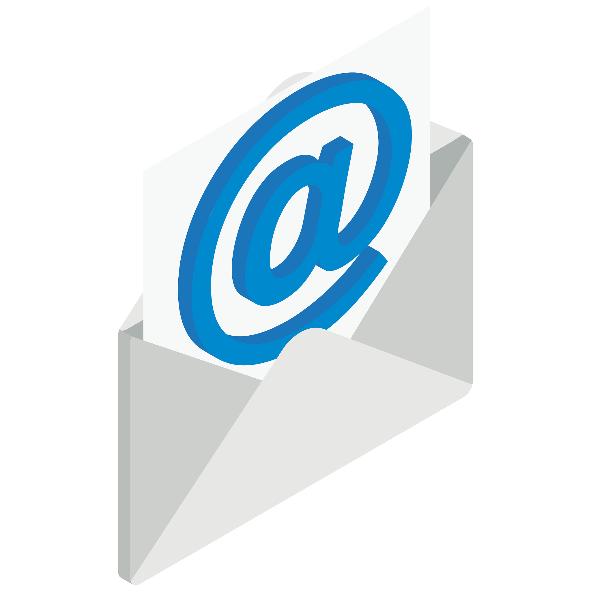 email icon, isometric 3d style