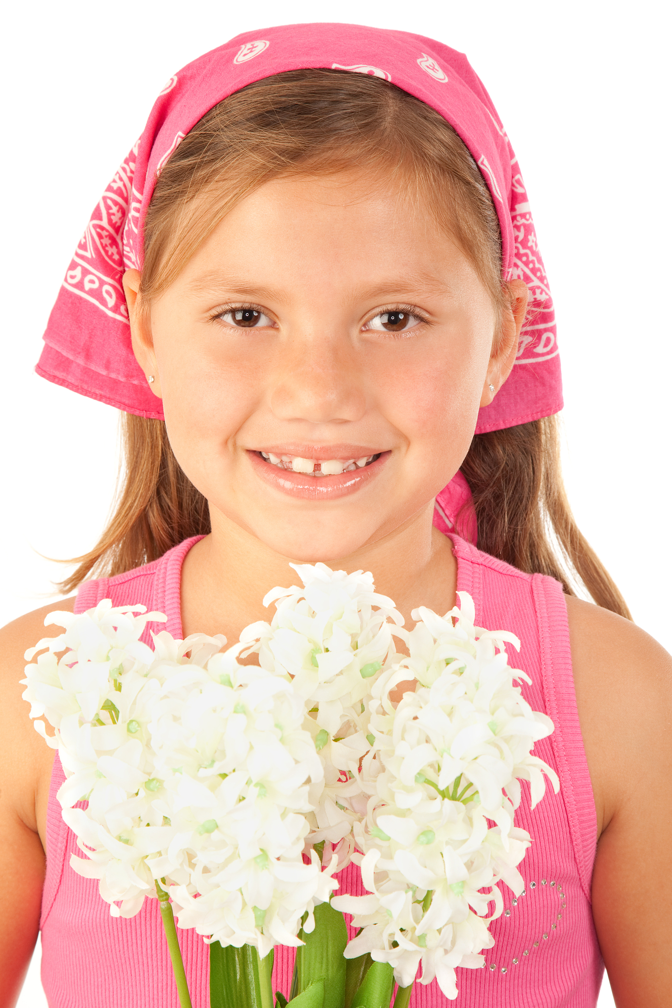 girl with flowers