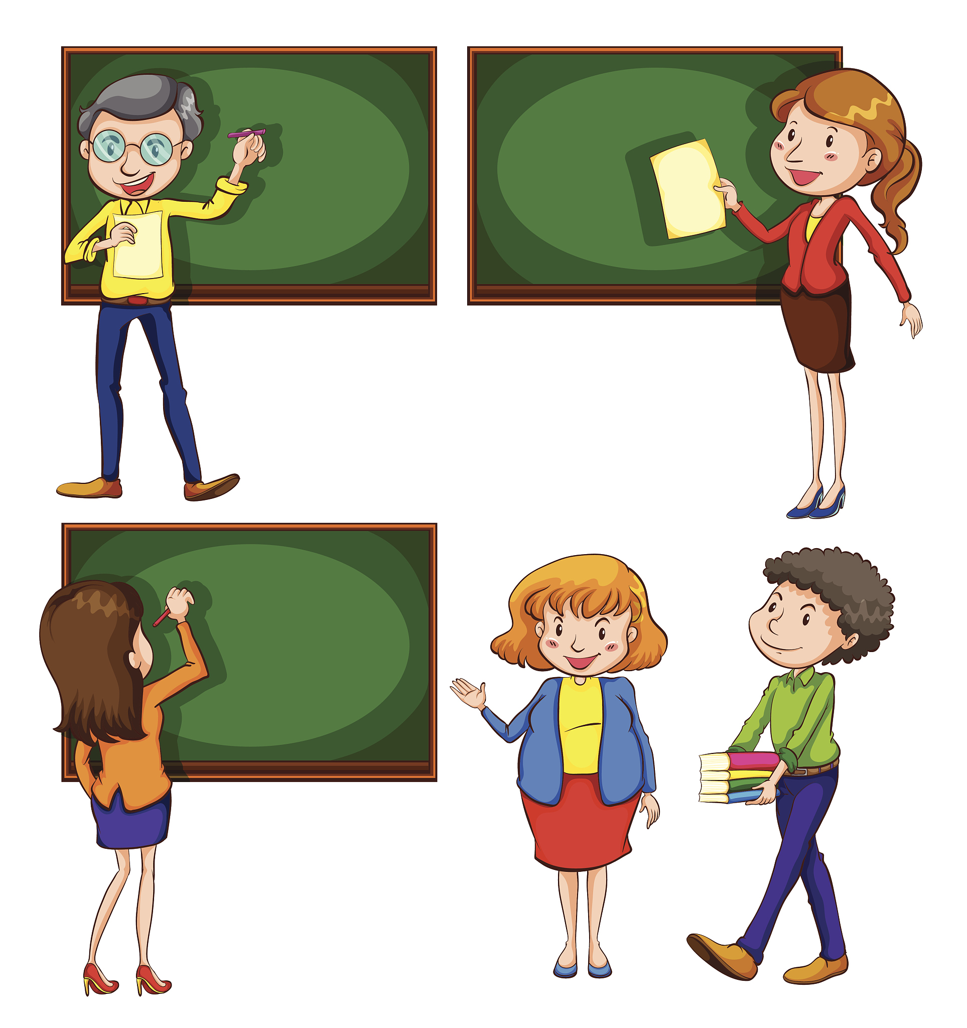 coloured drawing of teachers