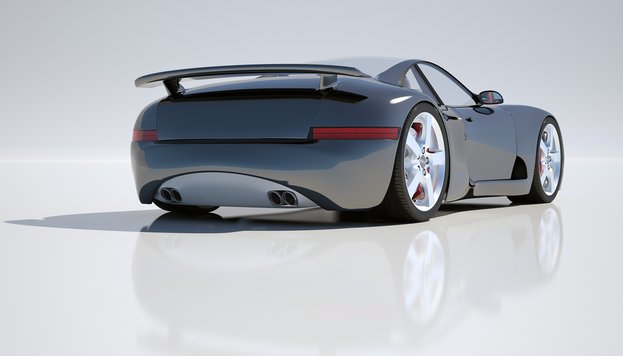 black sports car