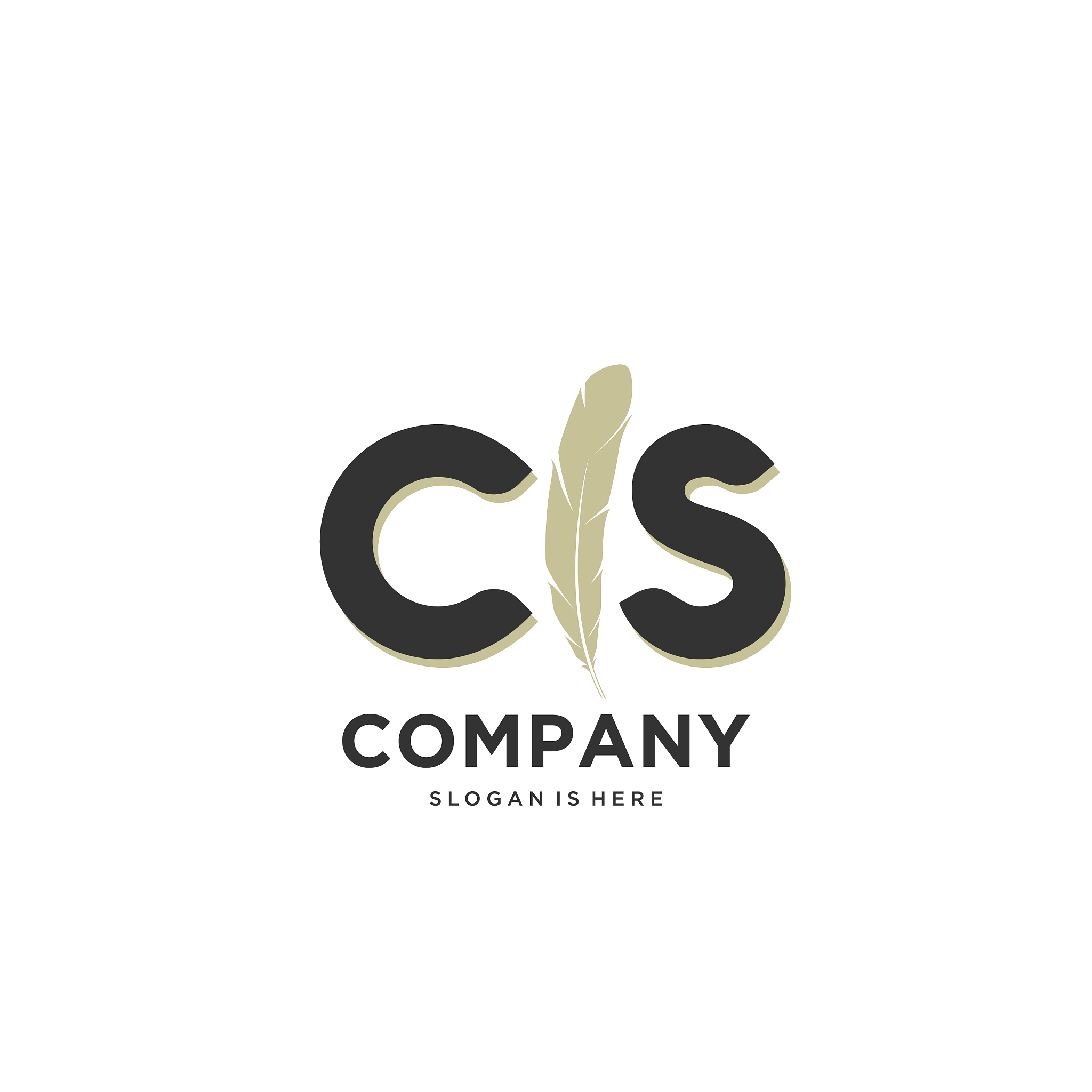 initial cs letter unique attractive creative