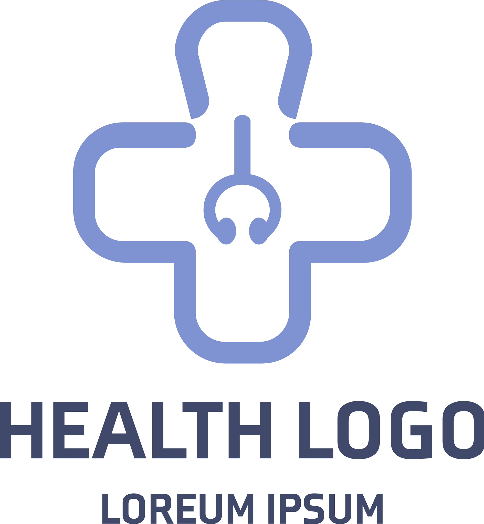 medical health logo template design