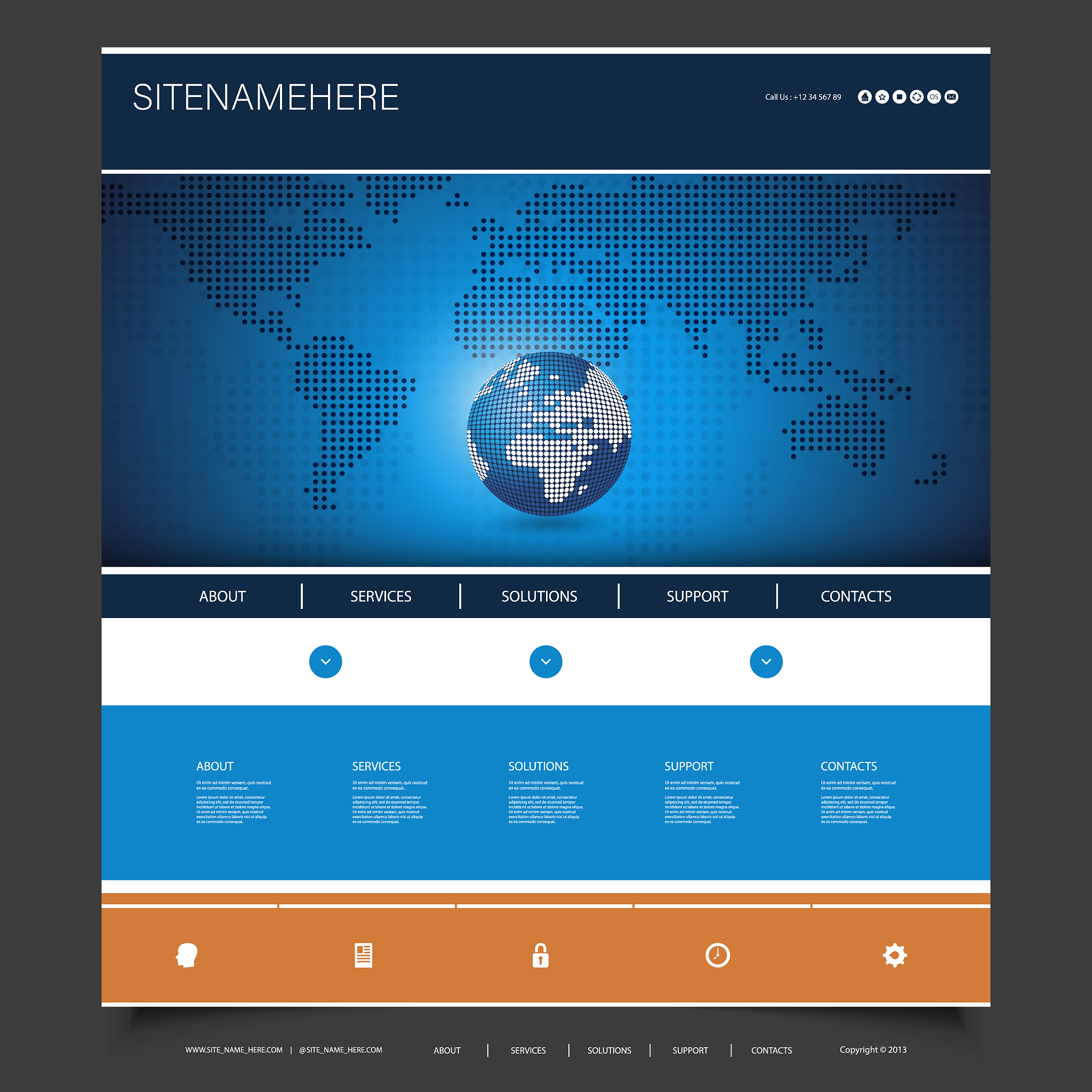one page website template