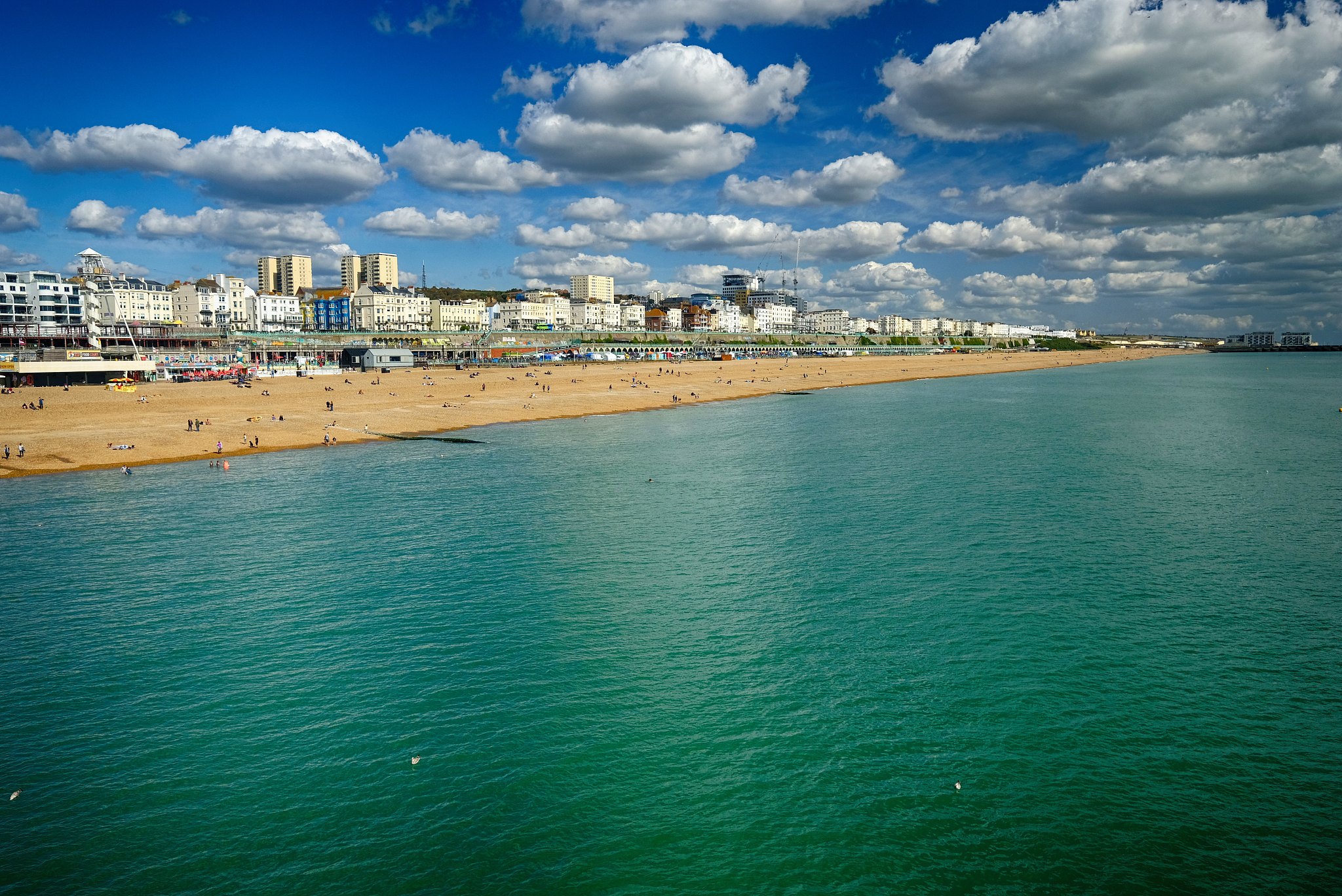 brighton beach in brighton, england