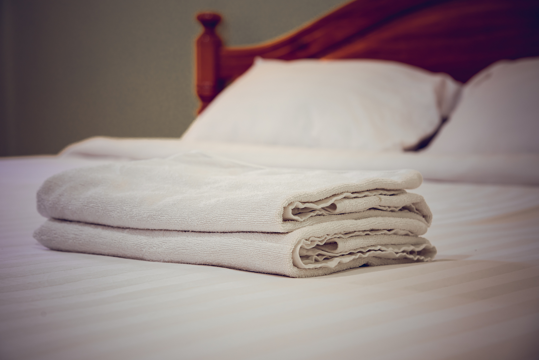white clean towels stacked.