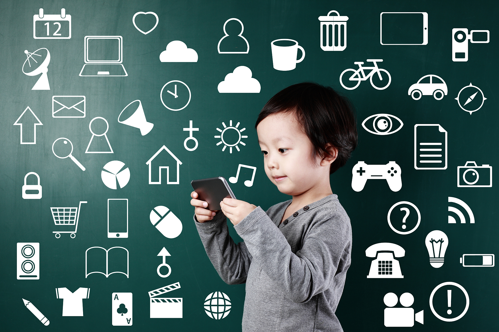 boy using smart phone
