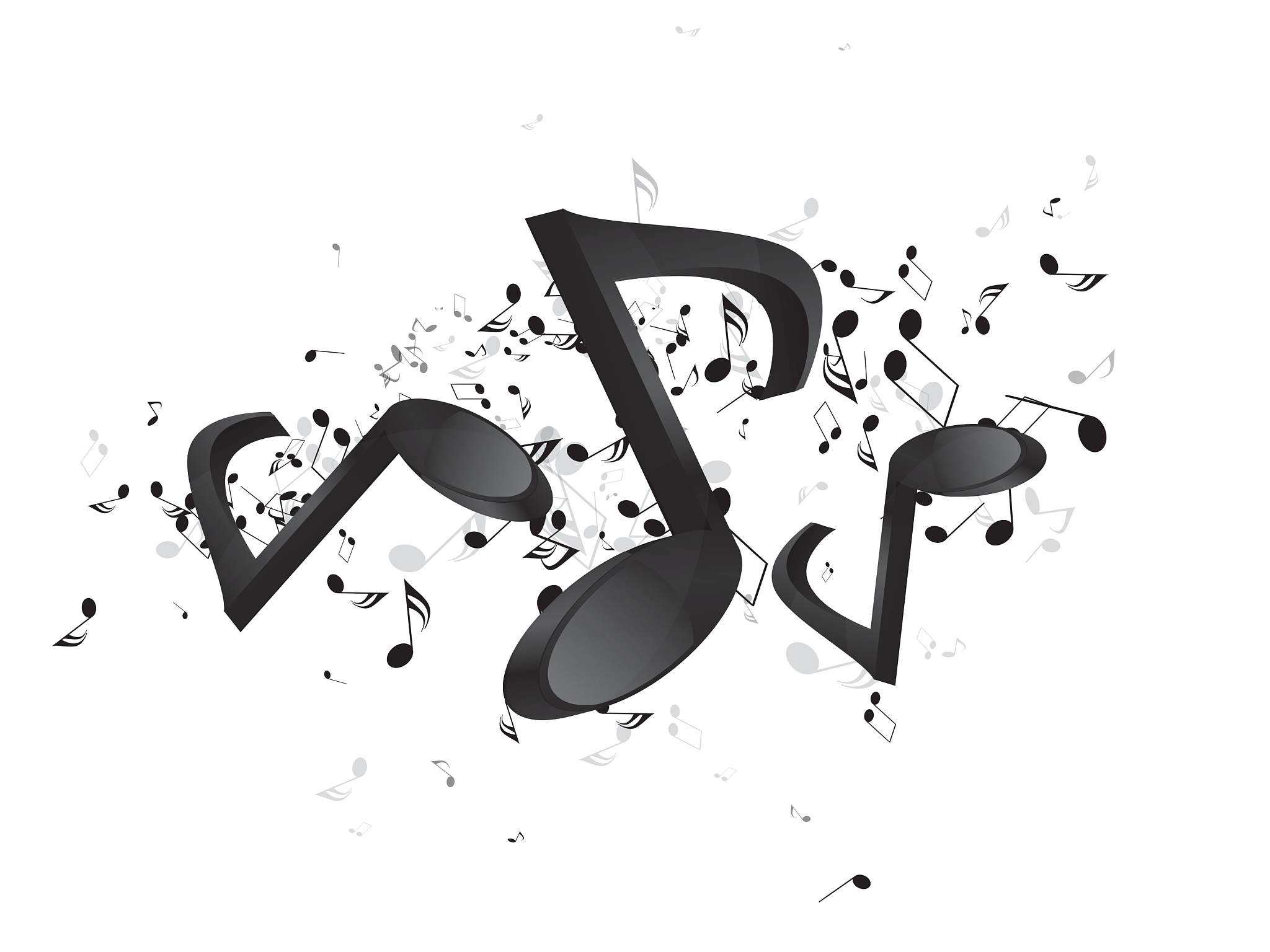 abstract music bckground with notes
