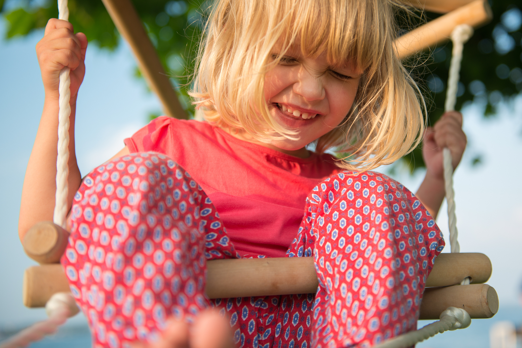 swing in the evening sun