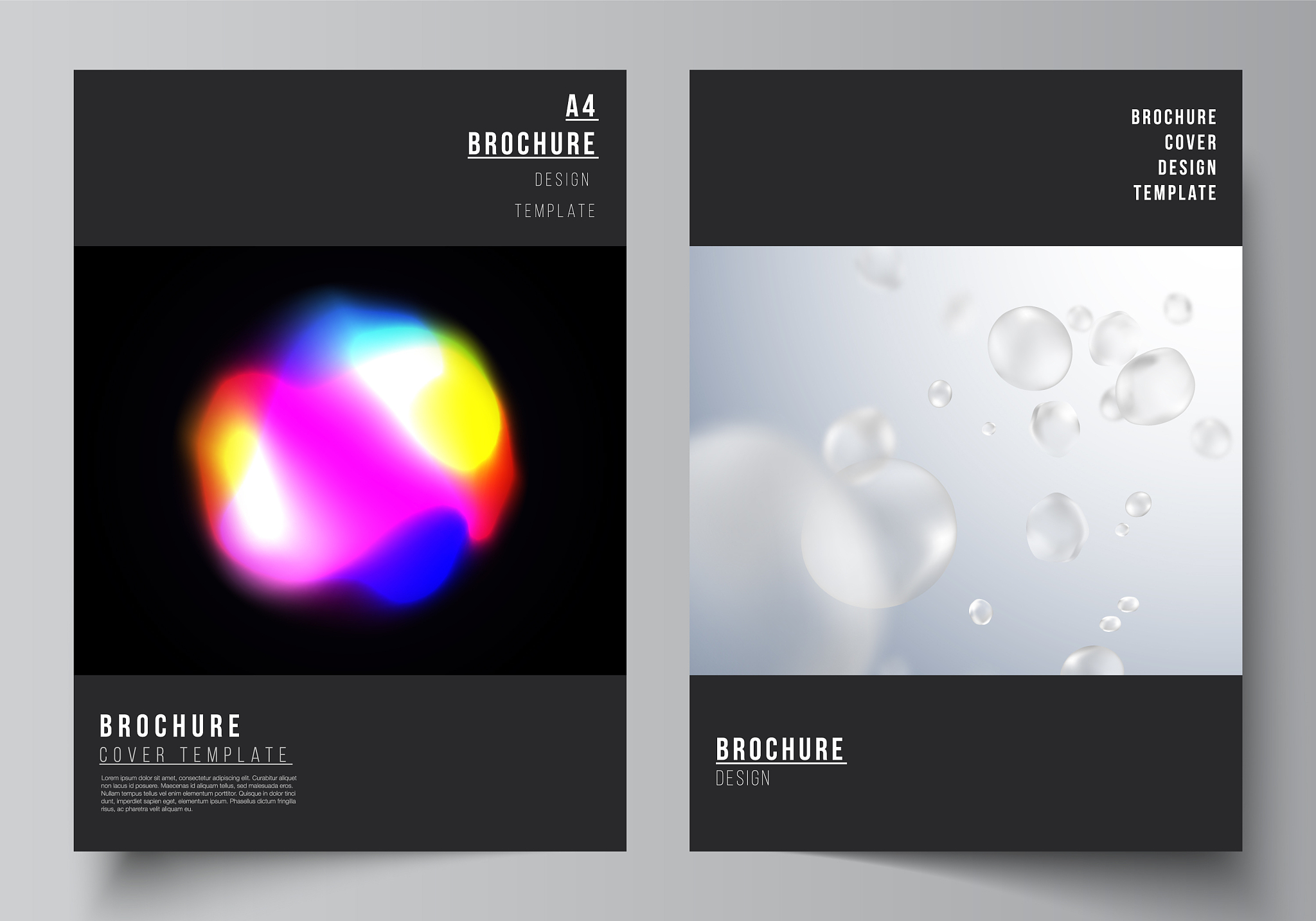 layout of a4 format cover mockups design