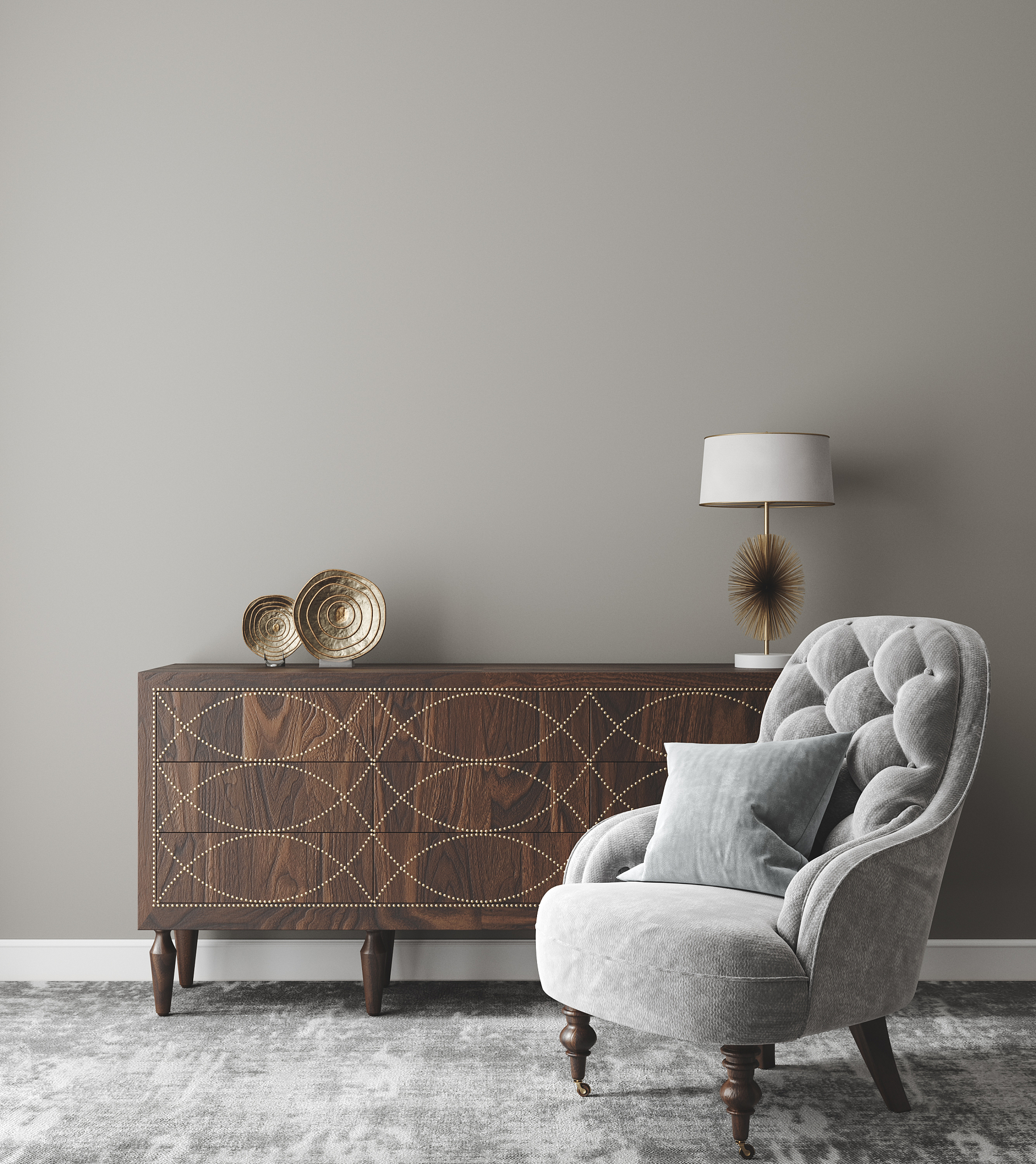 wall mockup in modern interior background