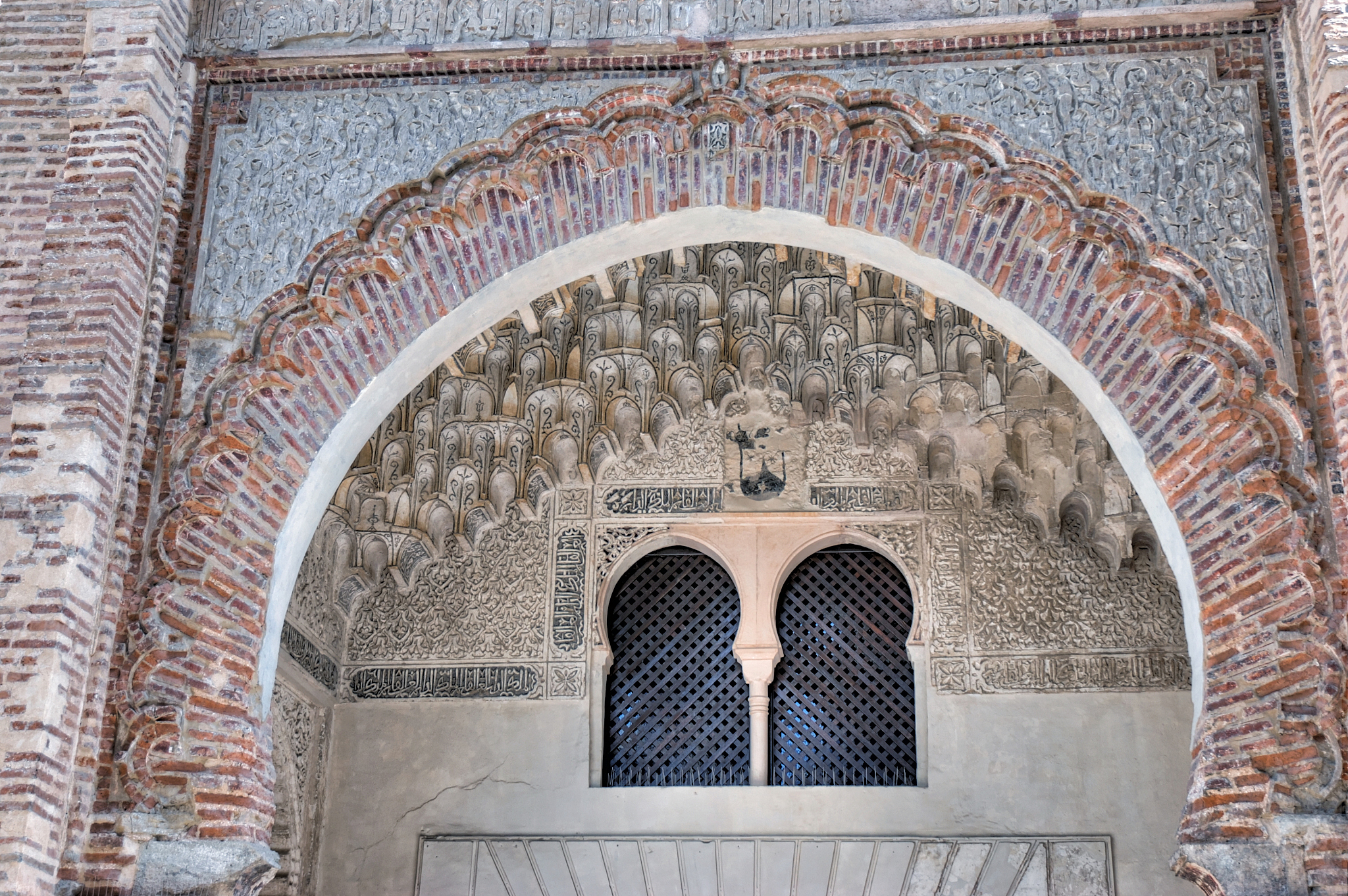 facade of the corral del carbón - granada (spain).