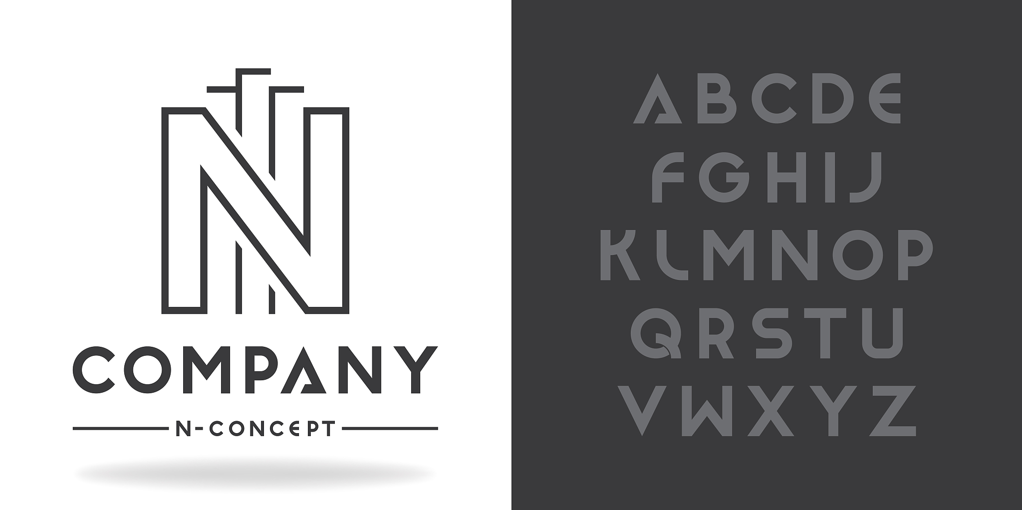 real estate, business logo template. font character design and f