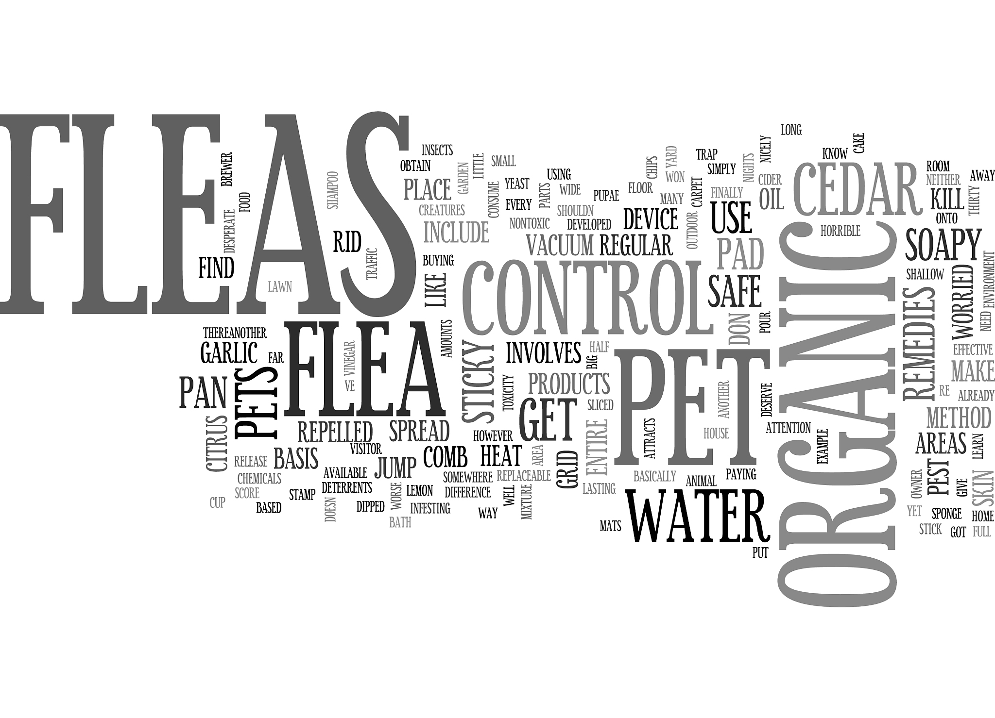 astamp out fleas with organic pest control text