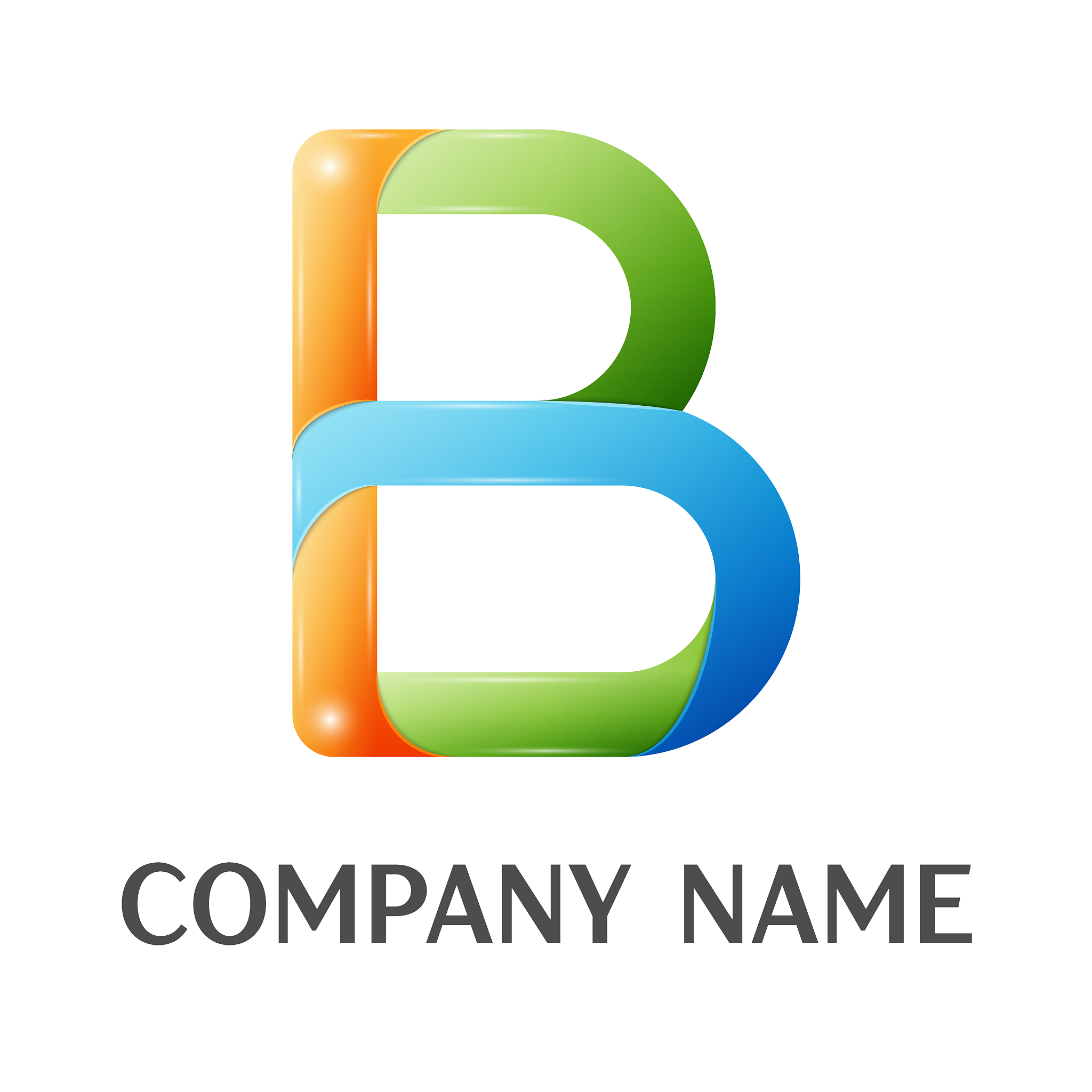 b letter colorful logo