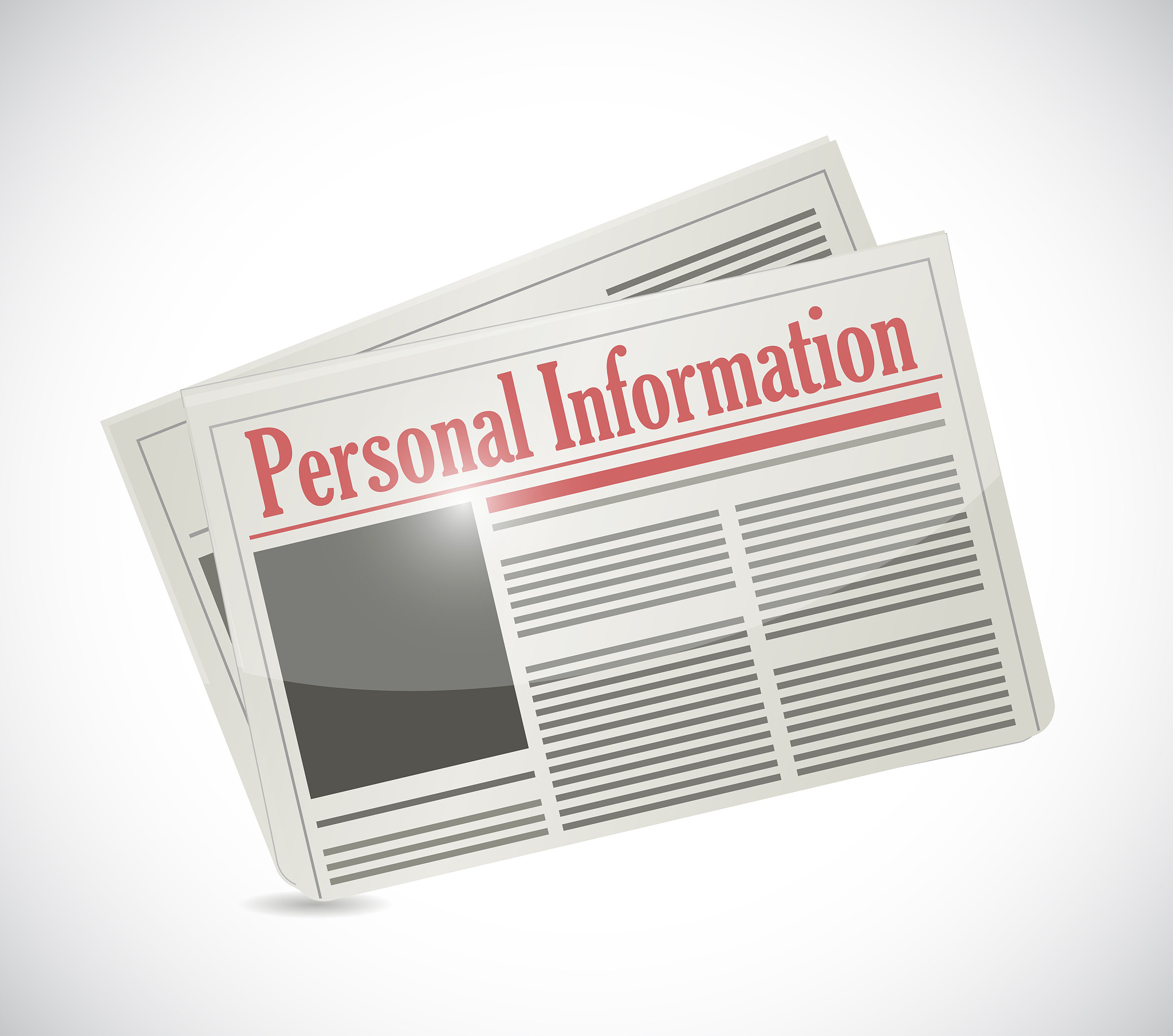personal information newspaper illustration