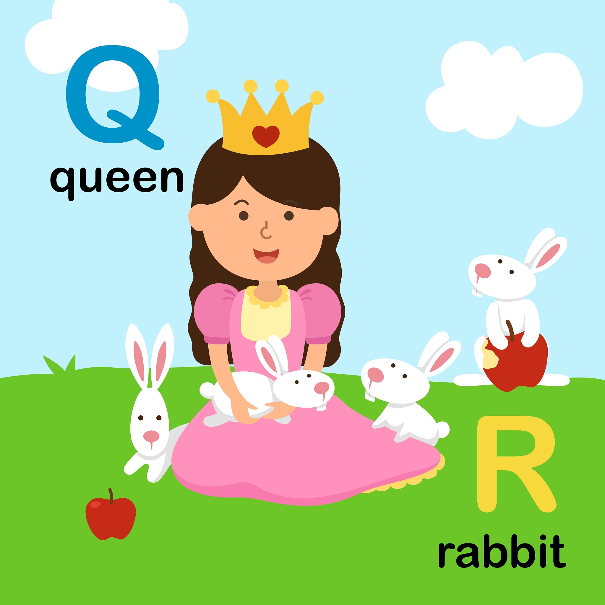 字母,英文字母<strong>q</strong>,英文字母r,分离着色,可爱的,书,单词,文字,字母表次序