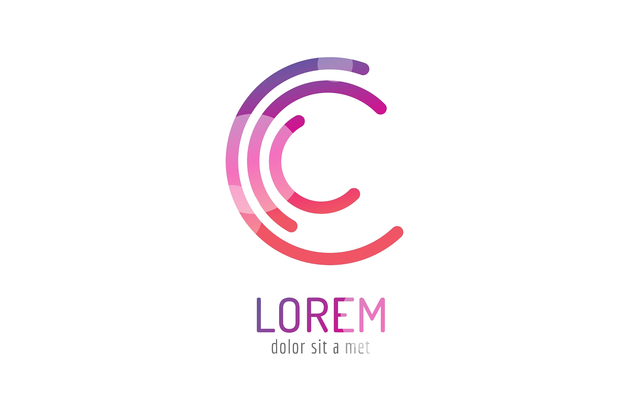 logo template abstract circle shape and