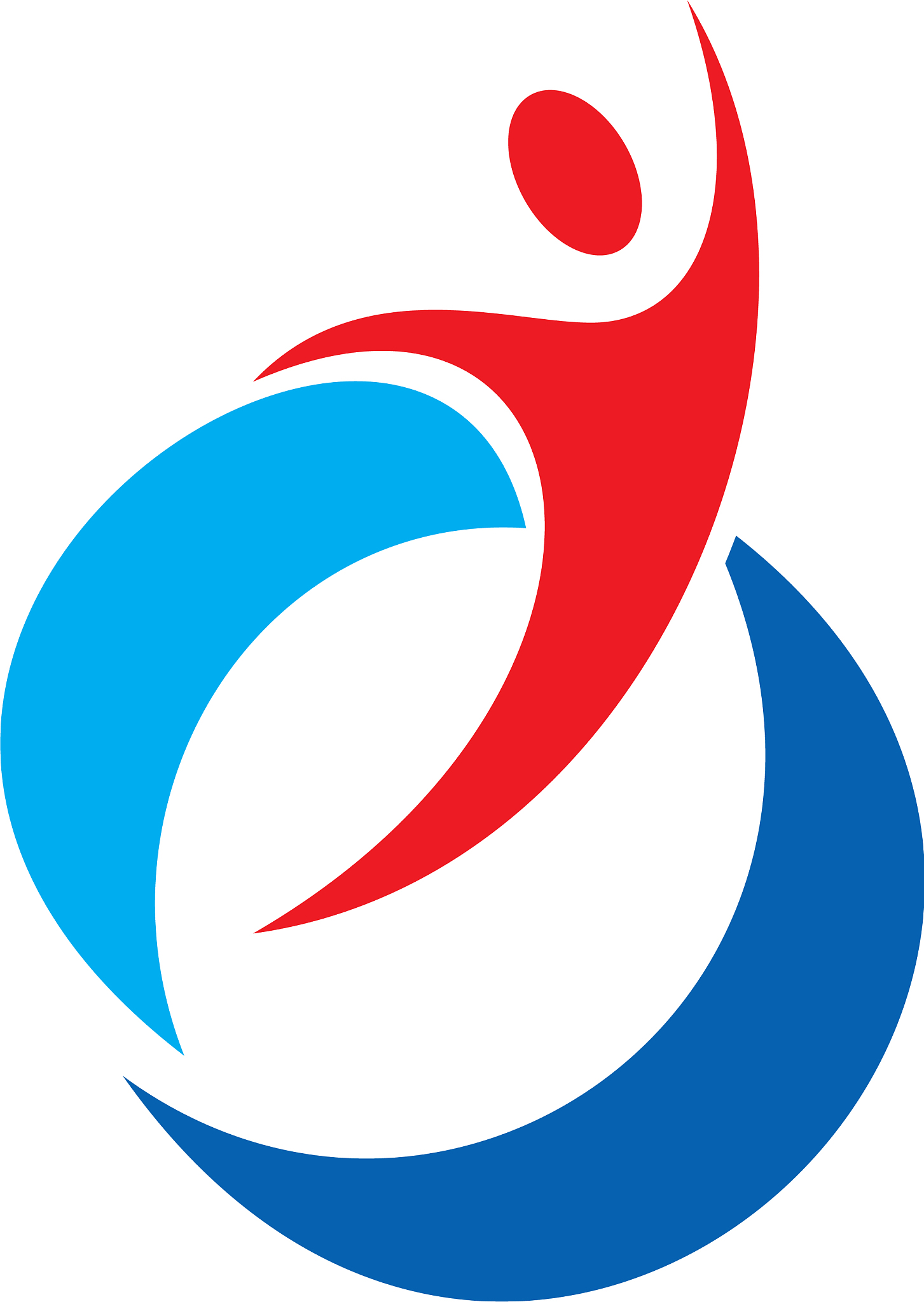 happy sport people winner logo