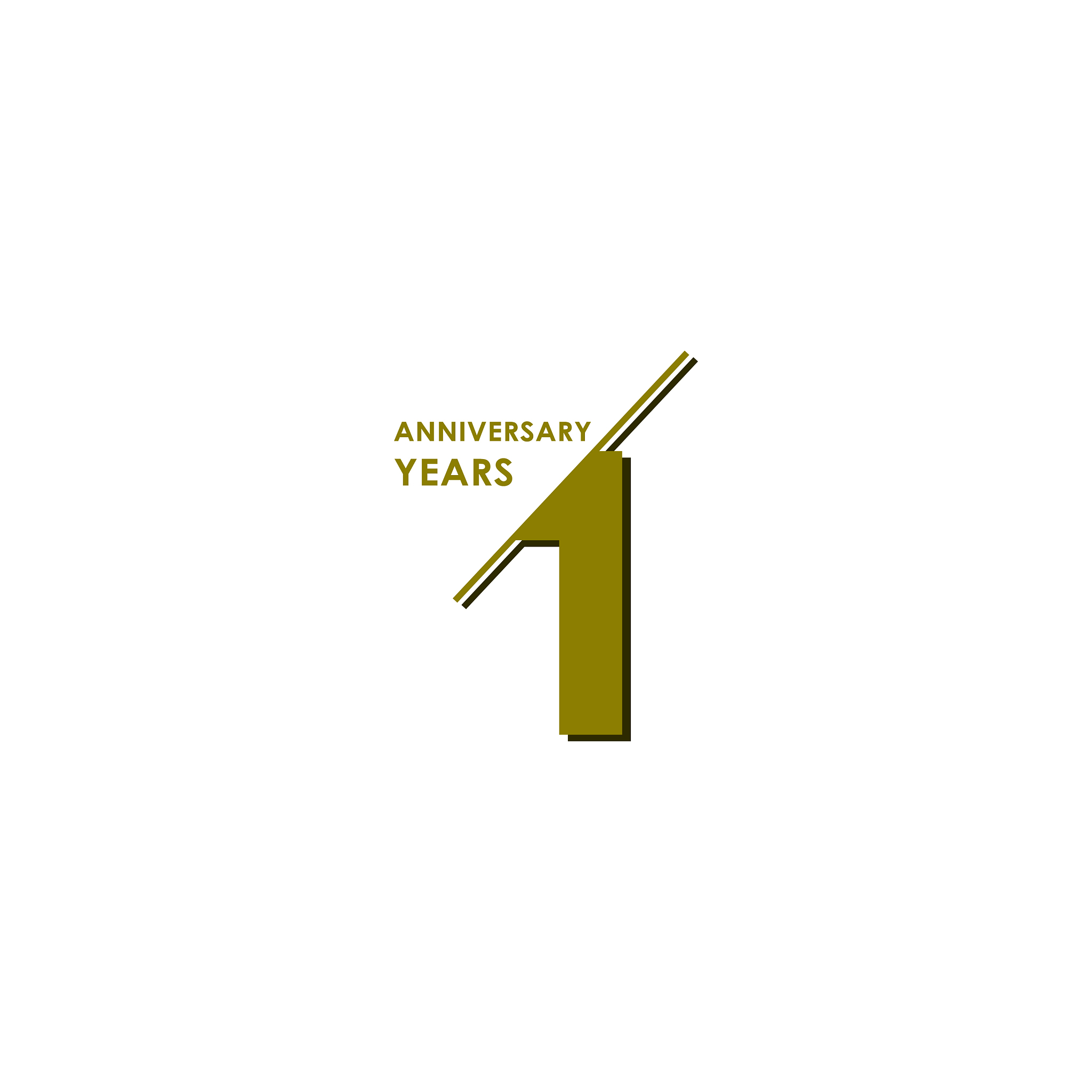 1 years anniversary celebration template design