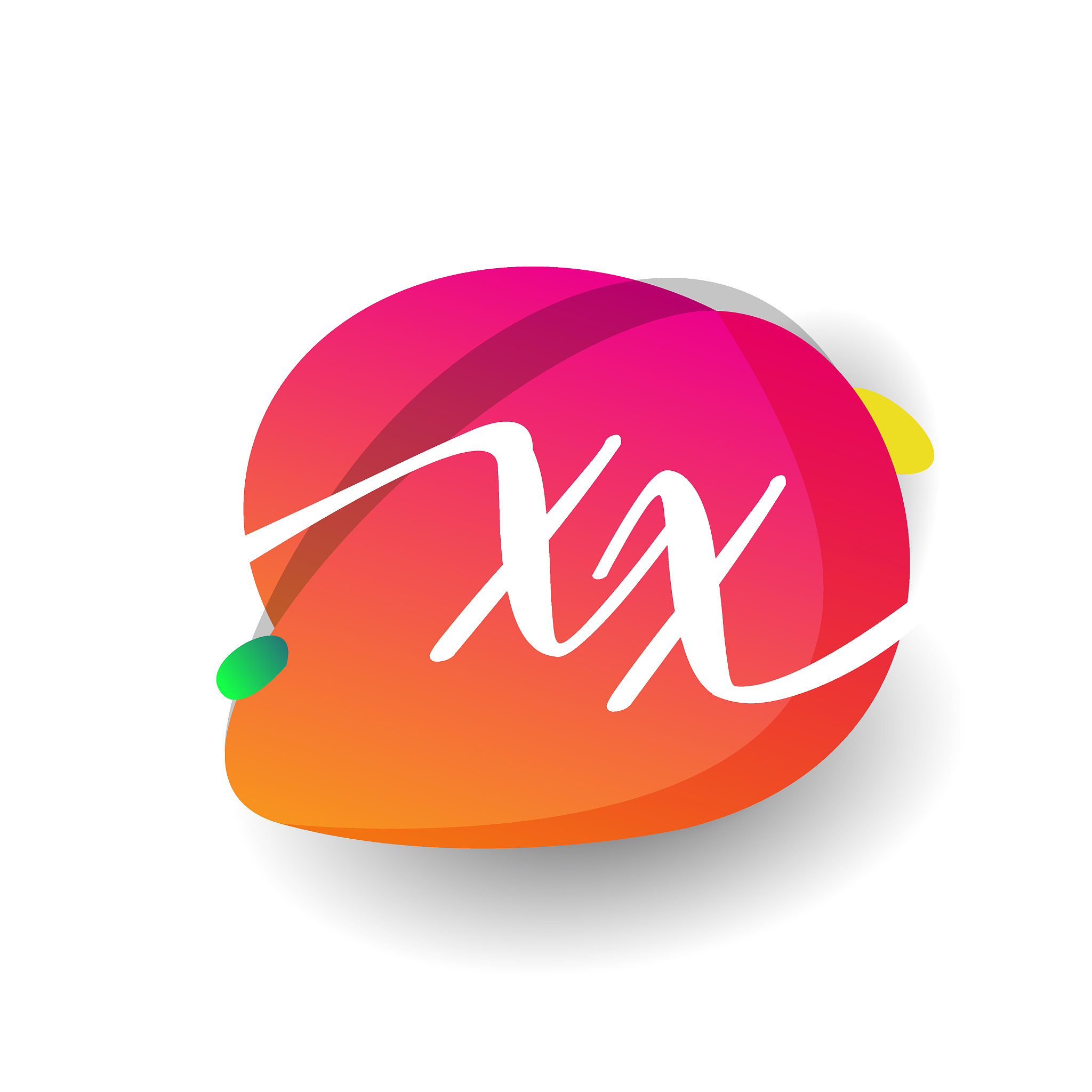 icon button with colorful splash and alphabet
