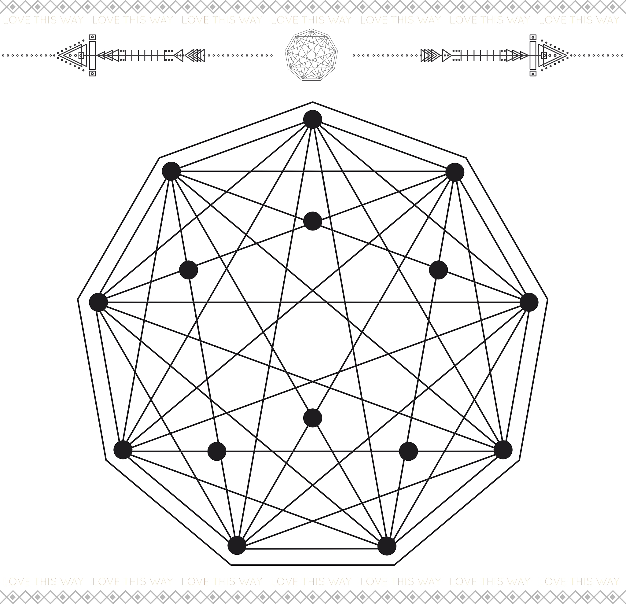 geometric icon magic 4black