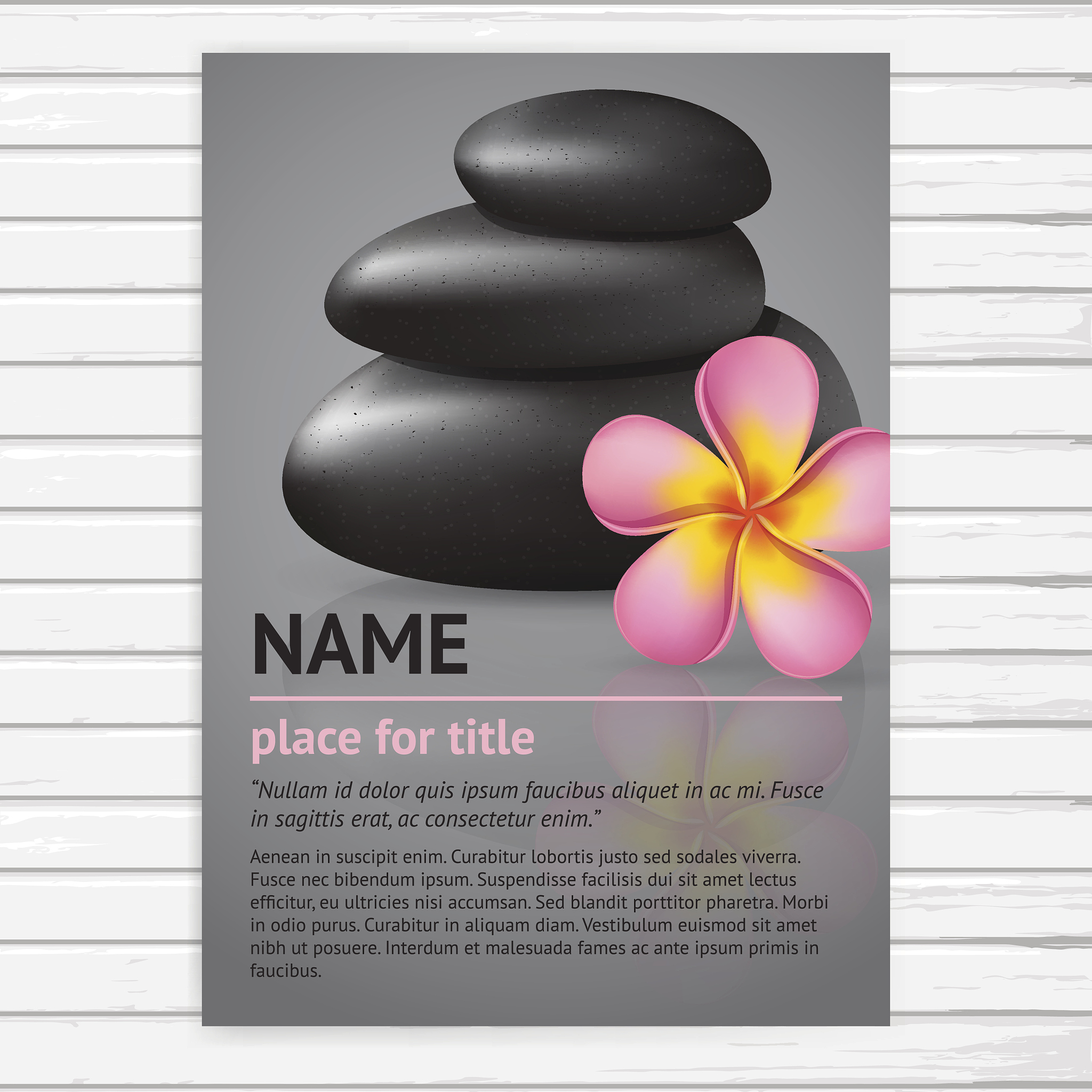 spa salon poster a4 size