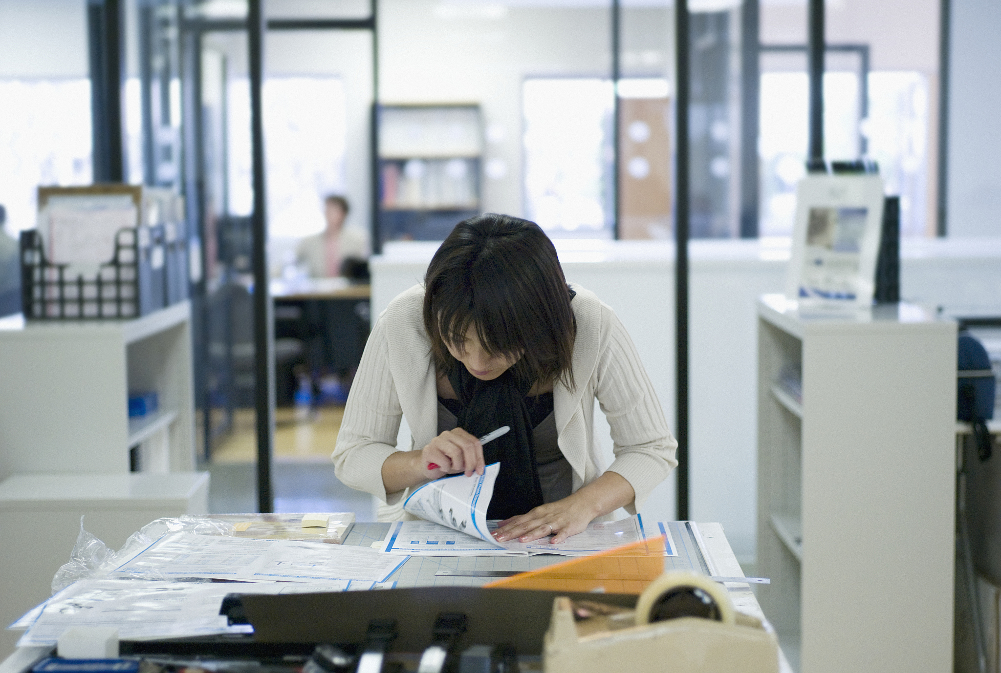 woman working