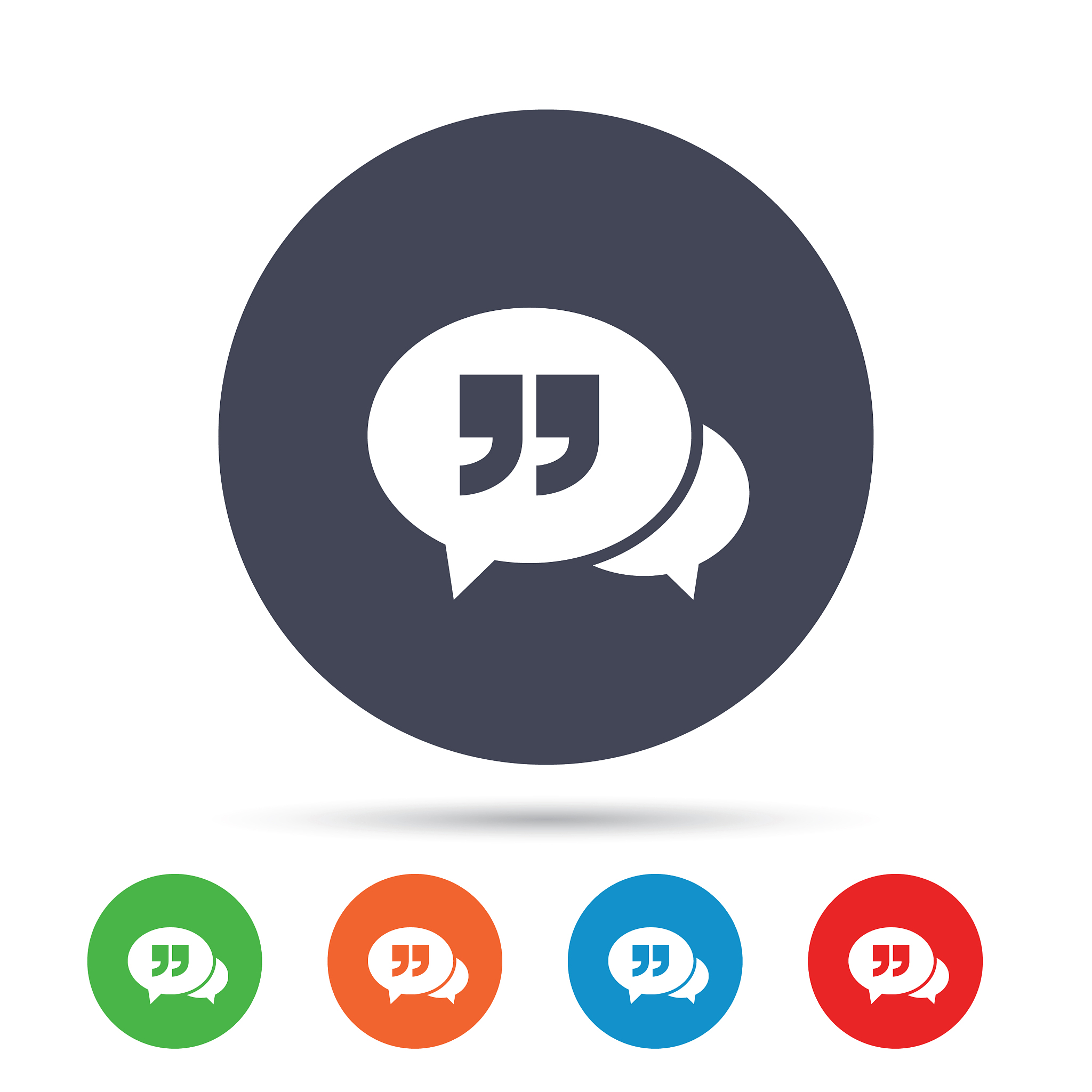 chat quote sign icon quotation mark symbol